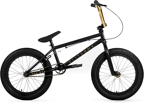 Vista 20 de Bicicleta Elite BMX de 18", 20" y 26" Modelo Freestyle Bike – 3 piezas manivela Negro