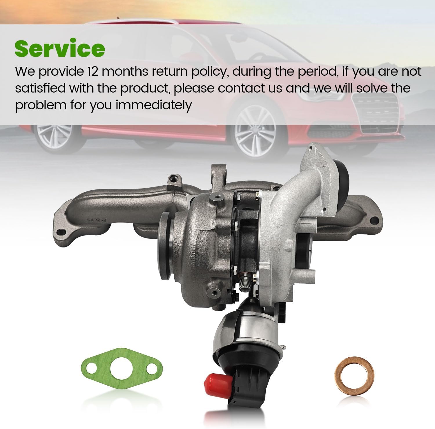 03L253010J Turbo Turbocharger Compatible with VW Passat/Ibiza/Passenger 2.0TDI for Audi A3 Q3 Cabriolet/Limousine/Sportback 2.0L 2006-2014 replace 54409880035