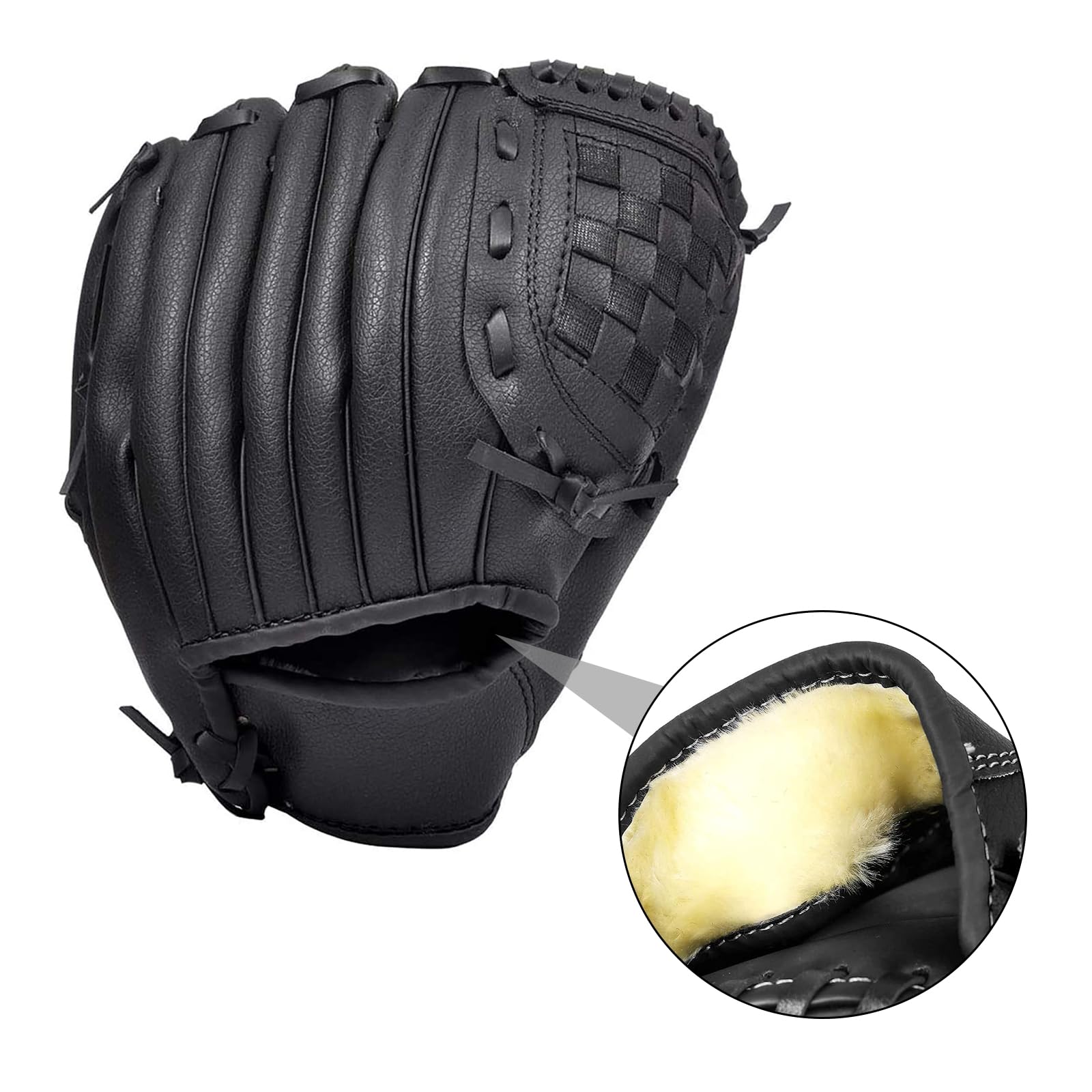 Gant de Baseball et Softball PU pour Lanceur de Champ Intérieur avec Sac de Rangement, Confortable et Réglable pour Enfants et Adultes, Gant Multifonctionnel pour Baseball et Softball