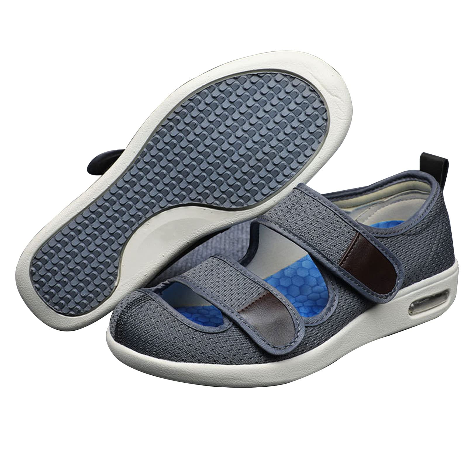 Bardzo Szerokie Buty dla Kobiet z Cukrzycą z Opuchniętymi Stopami, z Poduszką Powietrzną Lekkie, Wygodne SandałY Ortopedyczne, Buty do Chodzenia dla OsóB Starszych (Size:40,Color:b)