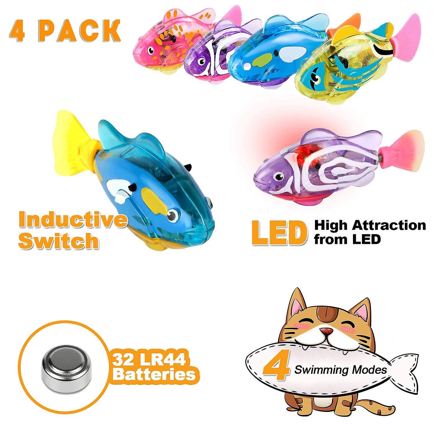4Pcs Kat Interactieve Elektrische Vis Speelgoed Water Kat Speelgoed Voor Indoor Spelen Zwemmen Vis Speelgoed Voor Kat En Hond Met Led Licht Huisdier Speelgoed 4Pcs Kat Interactieve Elektrische Vis Speelgoed Water Kat Speelgoed Voor Indoor Spelen Zwemmen Vis Speelgoed Voor Kat En Hond Met Led Licht Huisdier Speelgoed