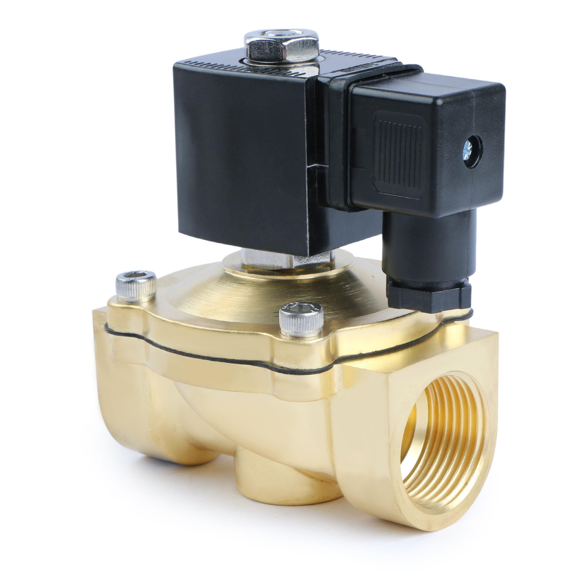 U.S. Solid Solenoid Valve Elettrovalvola in ottone G 1 1/4 12 V DC normalmente chiusa 10 bar, valvola elettrica per acqua aria diesel cherosene benzina