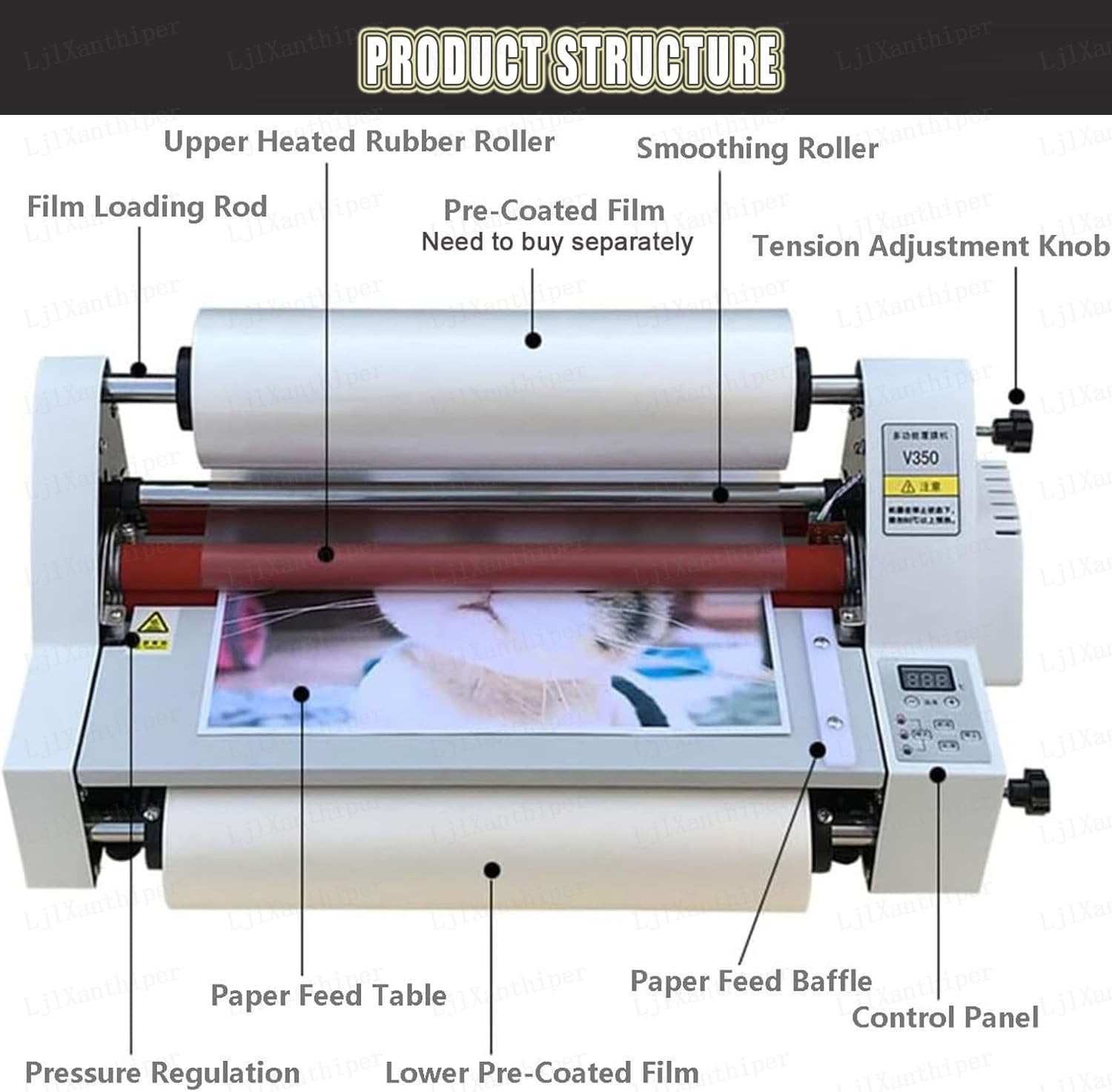 Plastificadora Papel Plastificadora,Máquina Laminadora En Frío En Caliente,Máquina Laminadora De Una O Dos Caras,para Fotos Documentos Tarjetas,para Uso Comercial Oficina Escolar