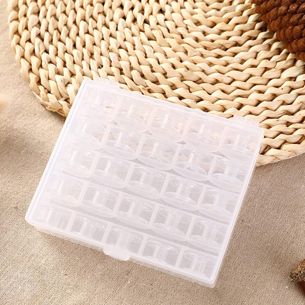BetterJonny 50 Bobine Per Macchine Da Cucire In Plastica Con Scatola Trasparente - 3