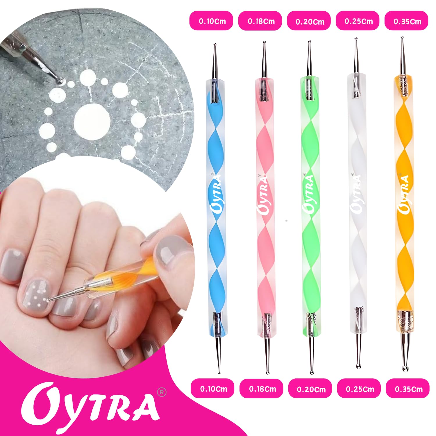 Oytra Mandala Dotting Tool Set 13 Piece for Clay Modelling Nail Art Sculpting Shaping Lippan Acrylic Stylus Tools for Painting Sculpture Pottery Craft 2