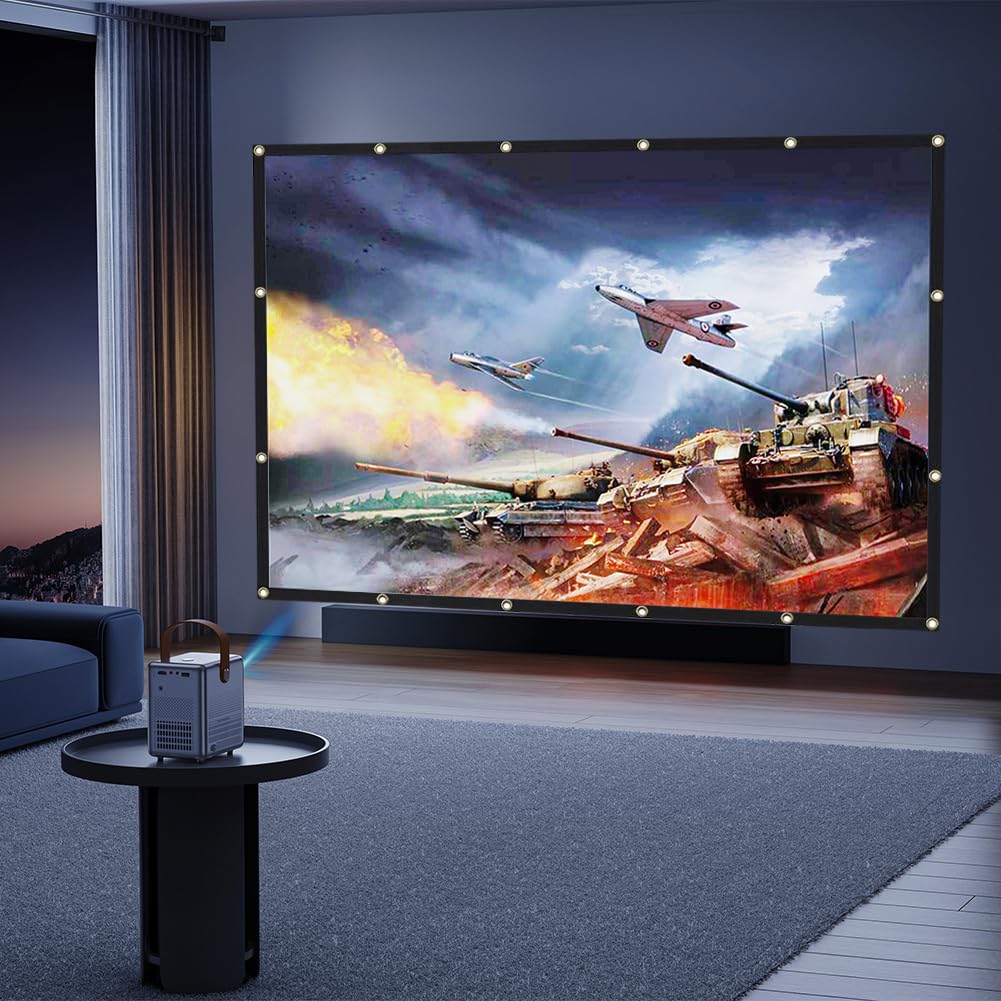 Ecran Projecteur 100 Pouces HRS Écran De Projection 100 Pouces, Portable Pliable Exterieur 16 écrans De Projection Tv Et Home Cinema