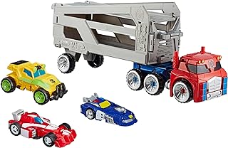 Transformers Playskool Heroes Rescue Bots Academy Road Rescue Team Trailer 4-Pack Converting Toy (Amazon Exclusive)