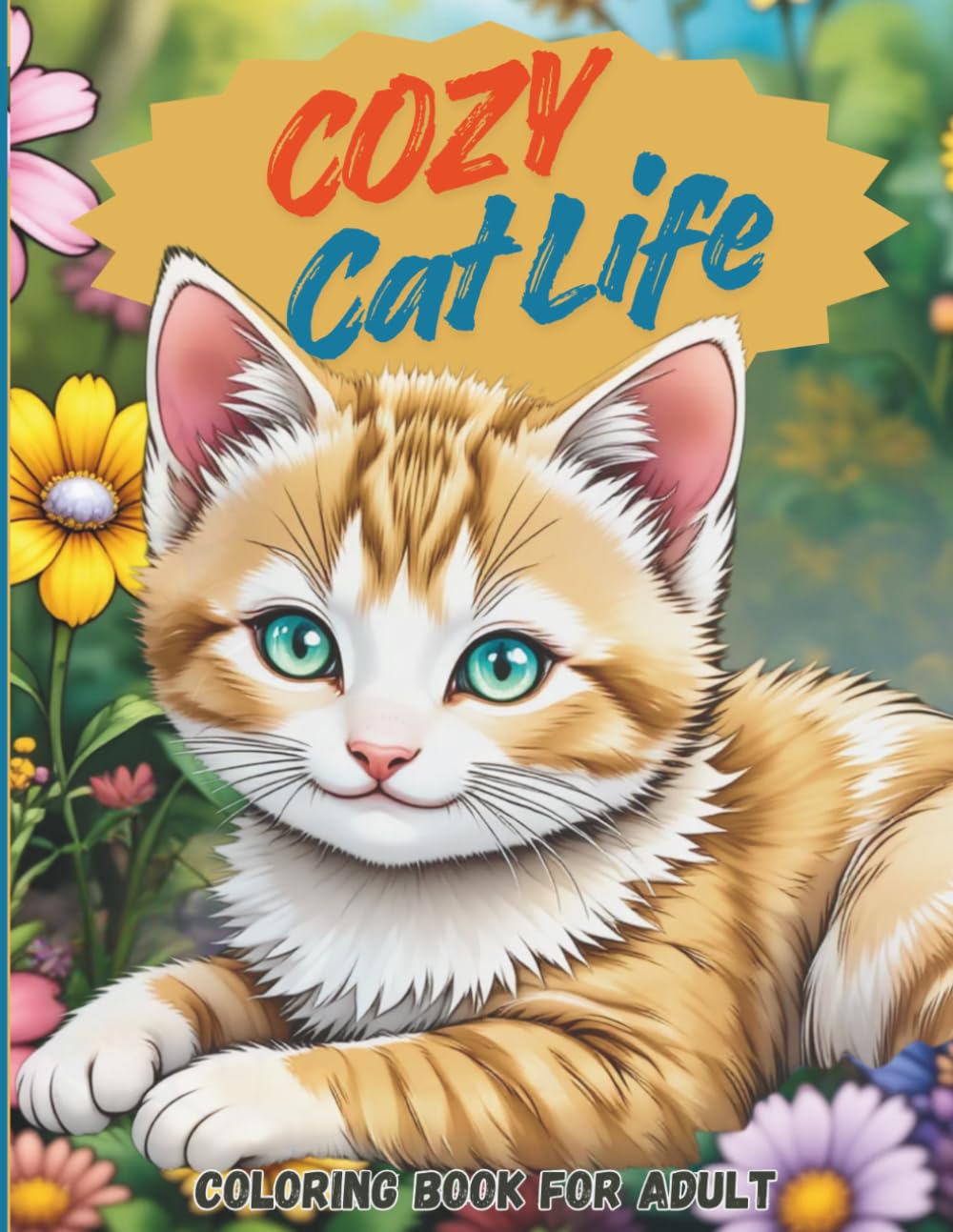 Cozy Cat Life Coloring Book for Adults: A Cute Stress-Relief Coloring Book for Adults and Teens Featuring Playful Felines, Peaceful Moments & the Joy of Meow Life