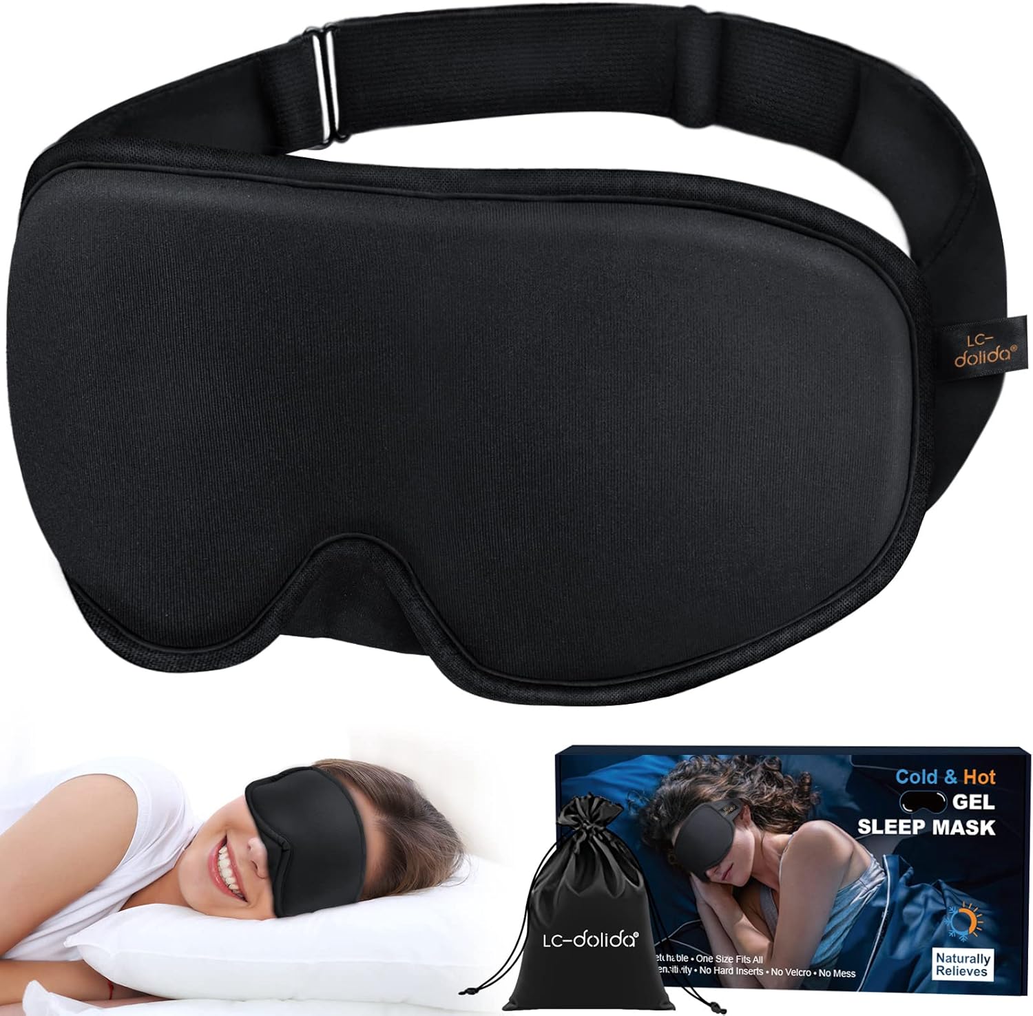 BambooCotton Sleep Mask, LC-dolida 2025 New Sleep mask, Comfort, Sustainable Luxury for Better Sleep