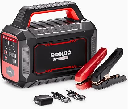 GOOLOO GT Truck PRO 10000A Jump Starter with 65W Fast Charge, 64000mAh Portable Car Battery Booster Power Pack for All Gas All Diesel, Supersafe 12V Jump Box with LED Light, Thickened Jumper Cable