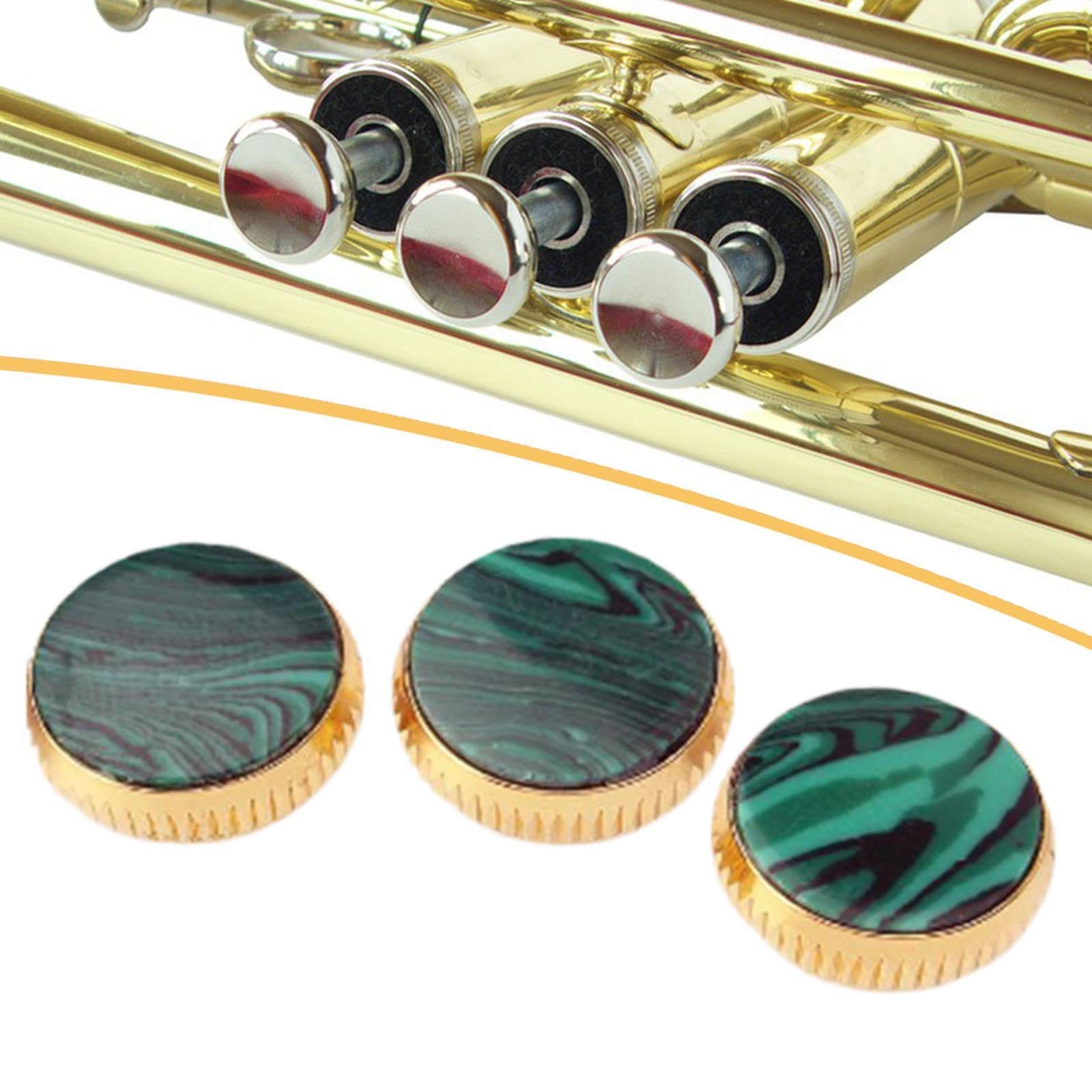 Jeu de 3 Pistons pour Trompette, étui pour Clés de Trompette, Pièces Détachées pour Le Montage, Accessoires pour Instruments de Musique, malachite