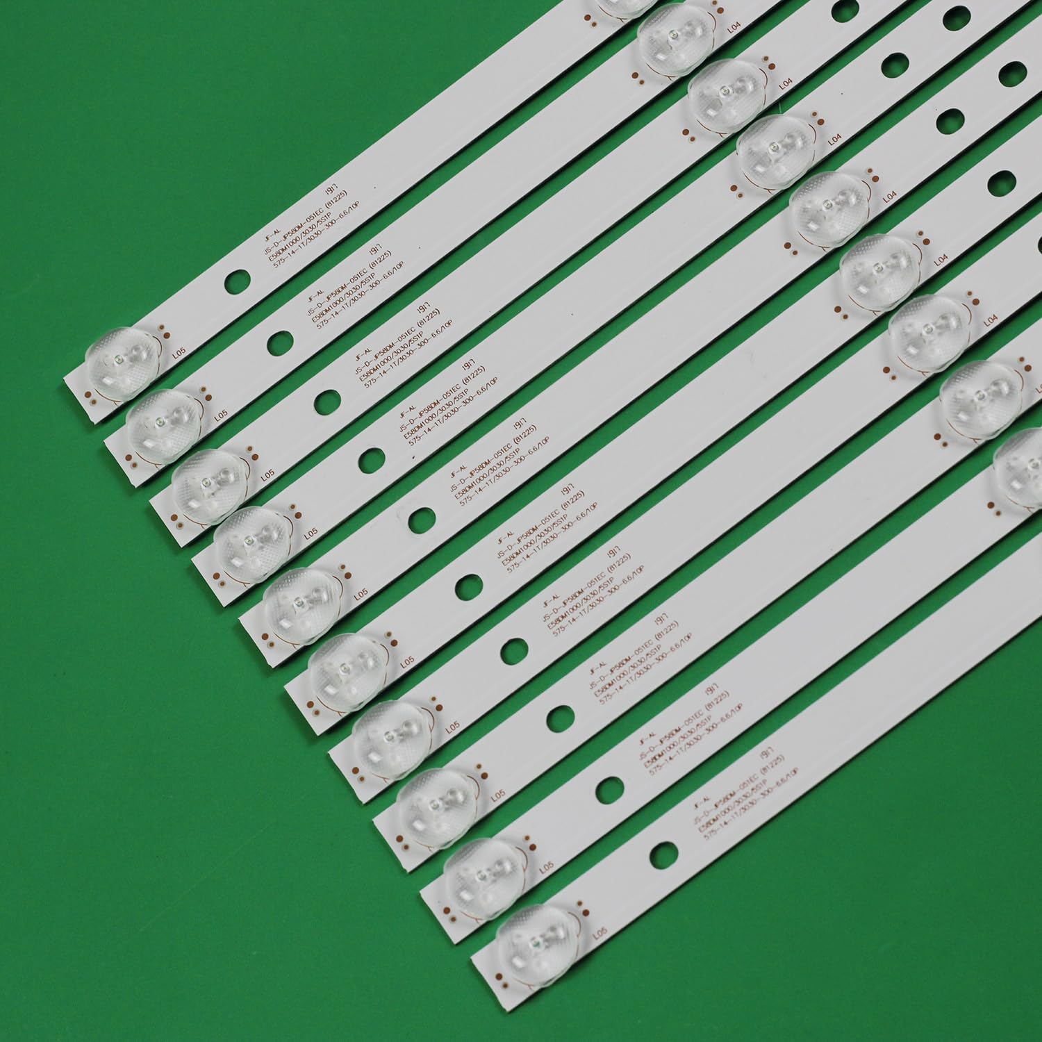 Lot de 10 Bandes LED CELED58419B7 E58DM1200, compatibles Fit for Les systèmes TD K58DLJ10US TVLED584K01 D58-M30 JS-D-JP58DM-051EC (81225) E58DM1000
