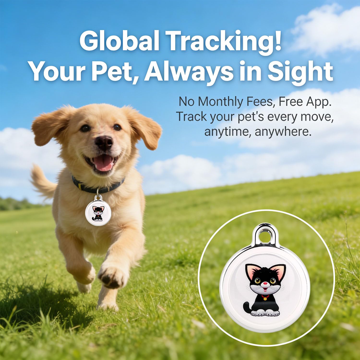 Smart GPS Tracker for Dogs|mini Easy to use Cat GPS Tracker|Waterproof and Drop-Proof|Real-time Positioning Smart Alarm pet Tracker|Extra Long Battery Life of 365 Day|No Subscription (Android & iOS) - image 2