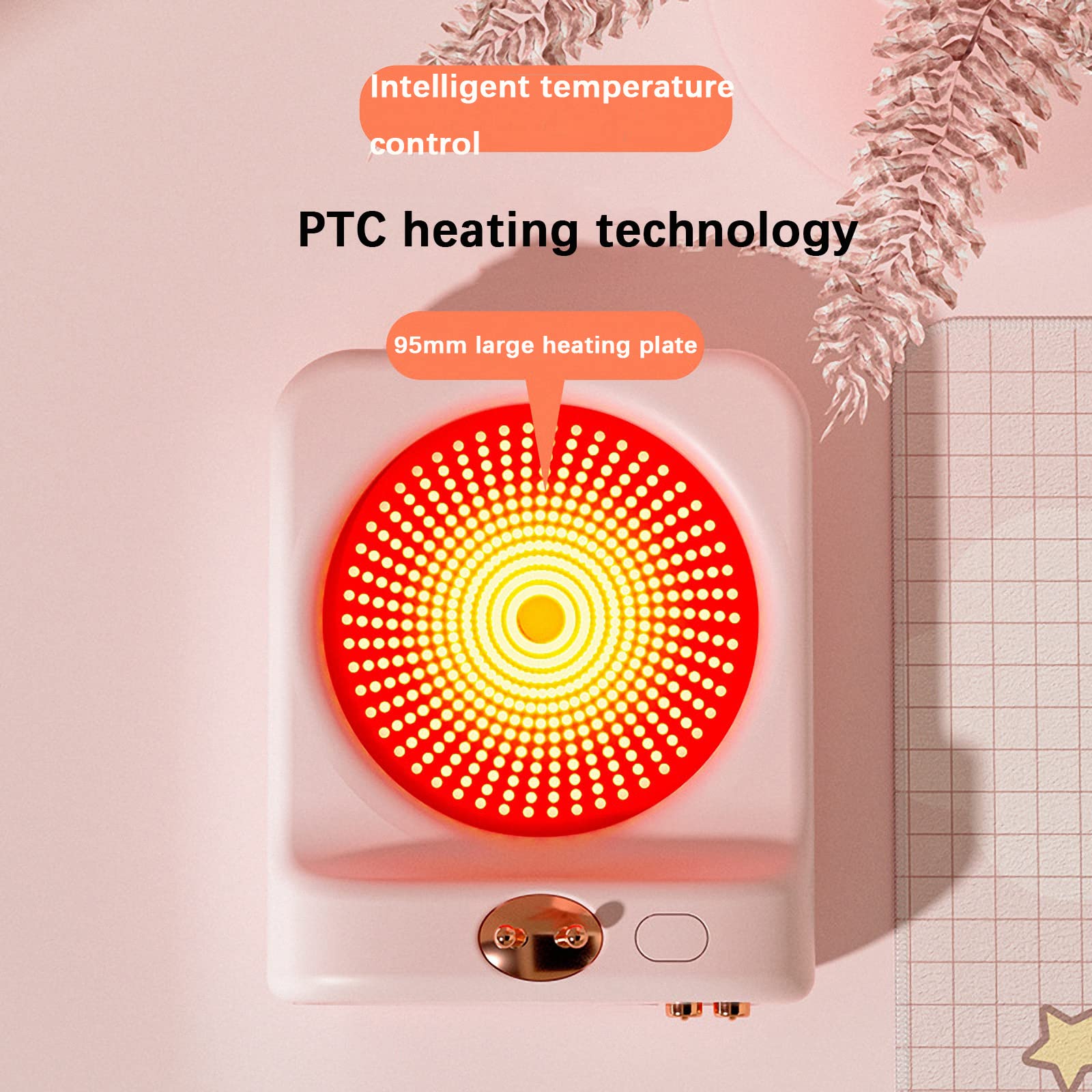 Posavasos con calefacción de café con muñeco de Nieve navideño con luz Nocturna, Posavasos con Aislamiento de 55 °, Placa calefactora de Temperatura Constante de Invierno