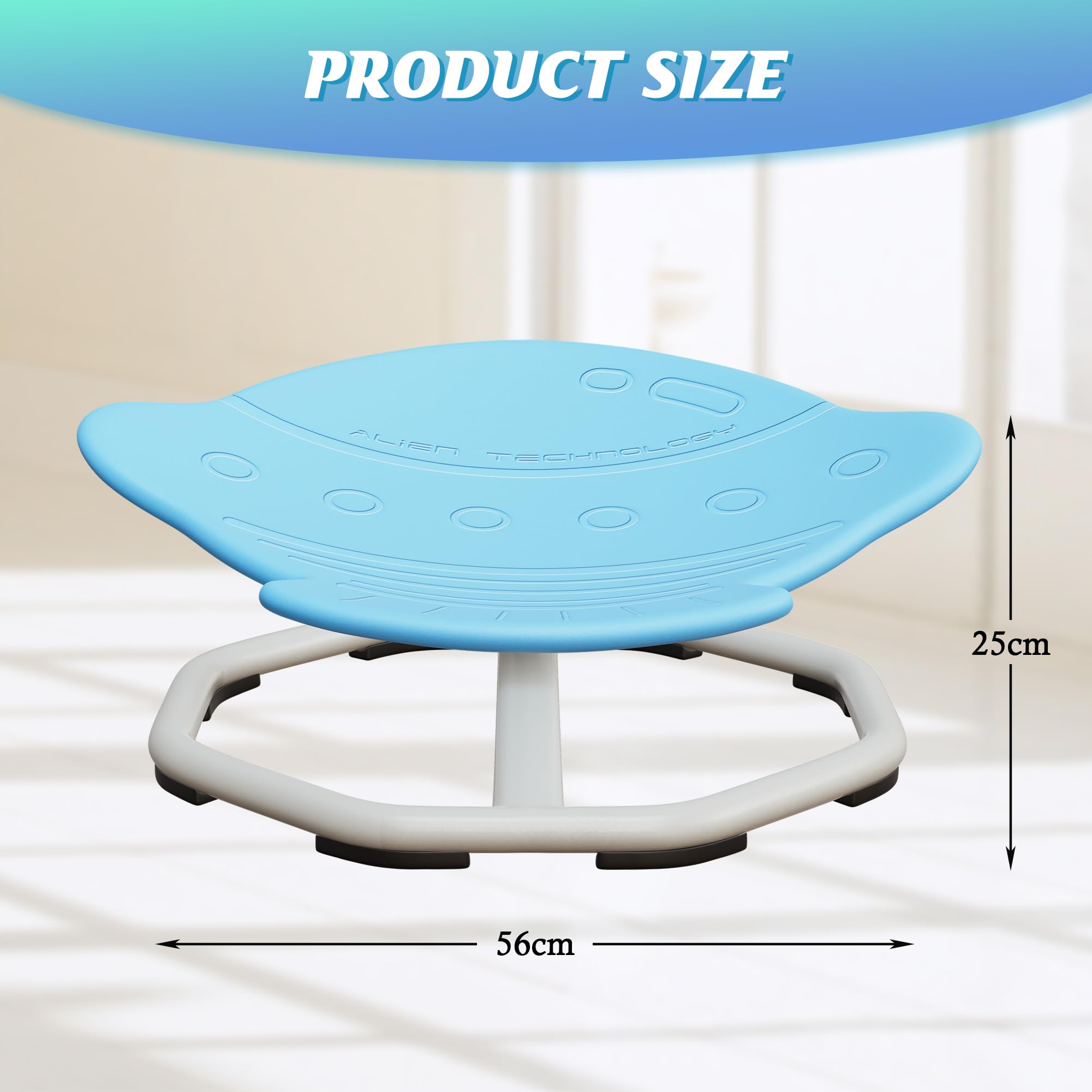 Sedia Girevole Sensoriale per Bambini, Sensory Spinning Chair, Rotante a 360°, Girevole Giochi Sensoriali Autismo, Coordinazione Fisica ed Equilibrio