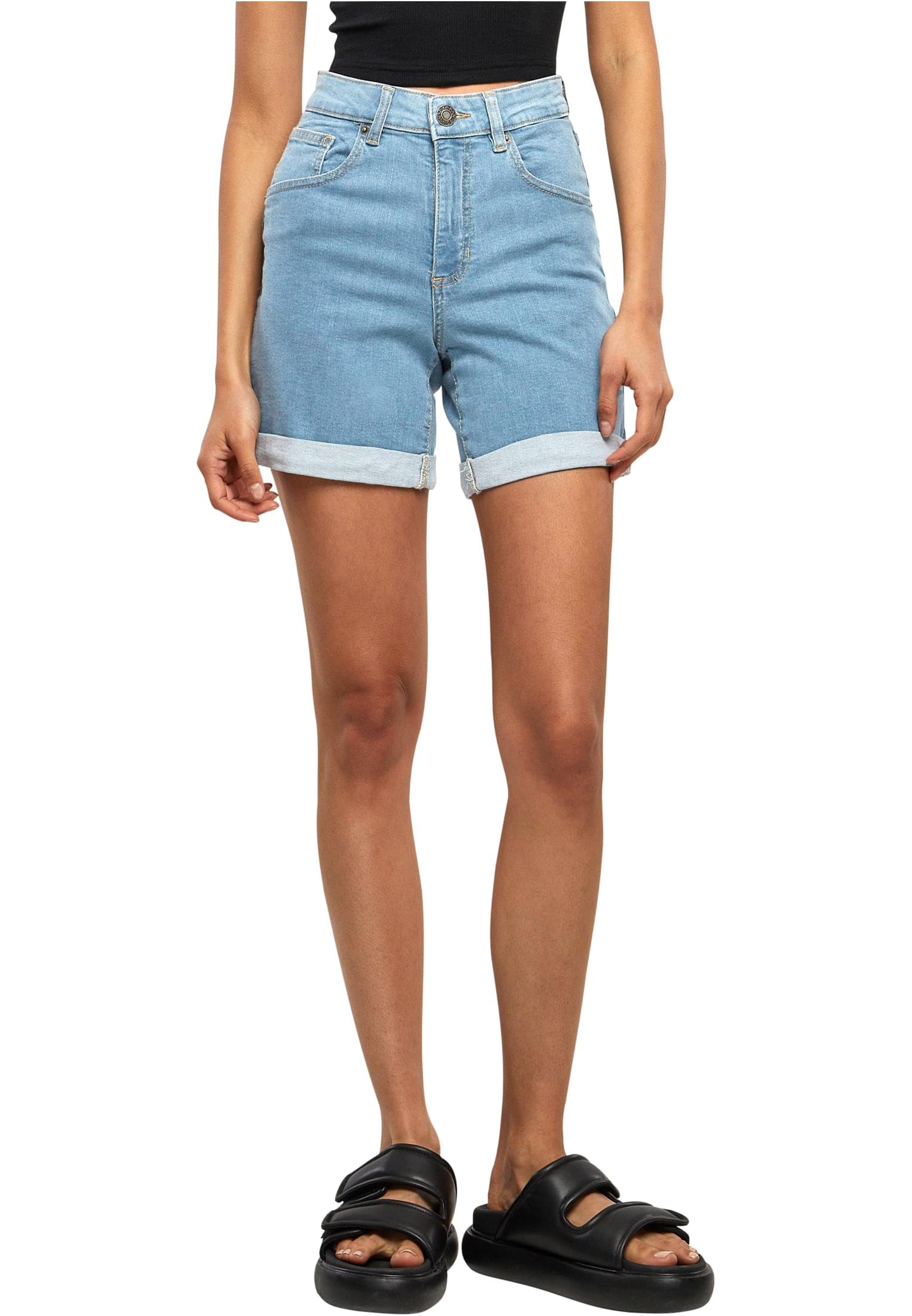 Urban Classics Damen Ladies Organic Stretch Denim 5 Pocket Shorts