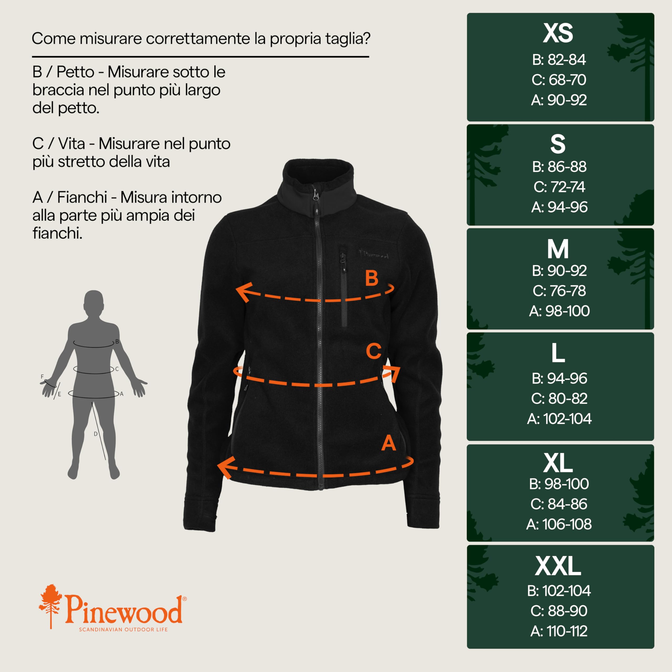 Pinewood Felpa Pile Donna con Zip, Realizzata al 100% con Materiali Riciclati, Ideale per Caccia e Attività All’aperto