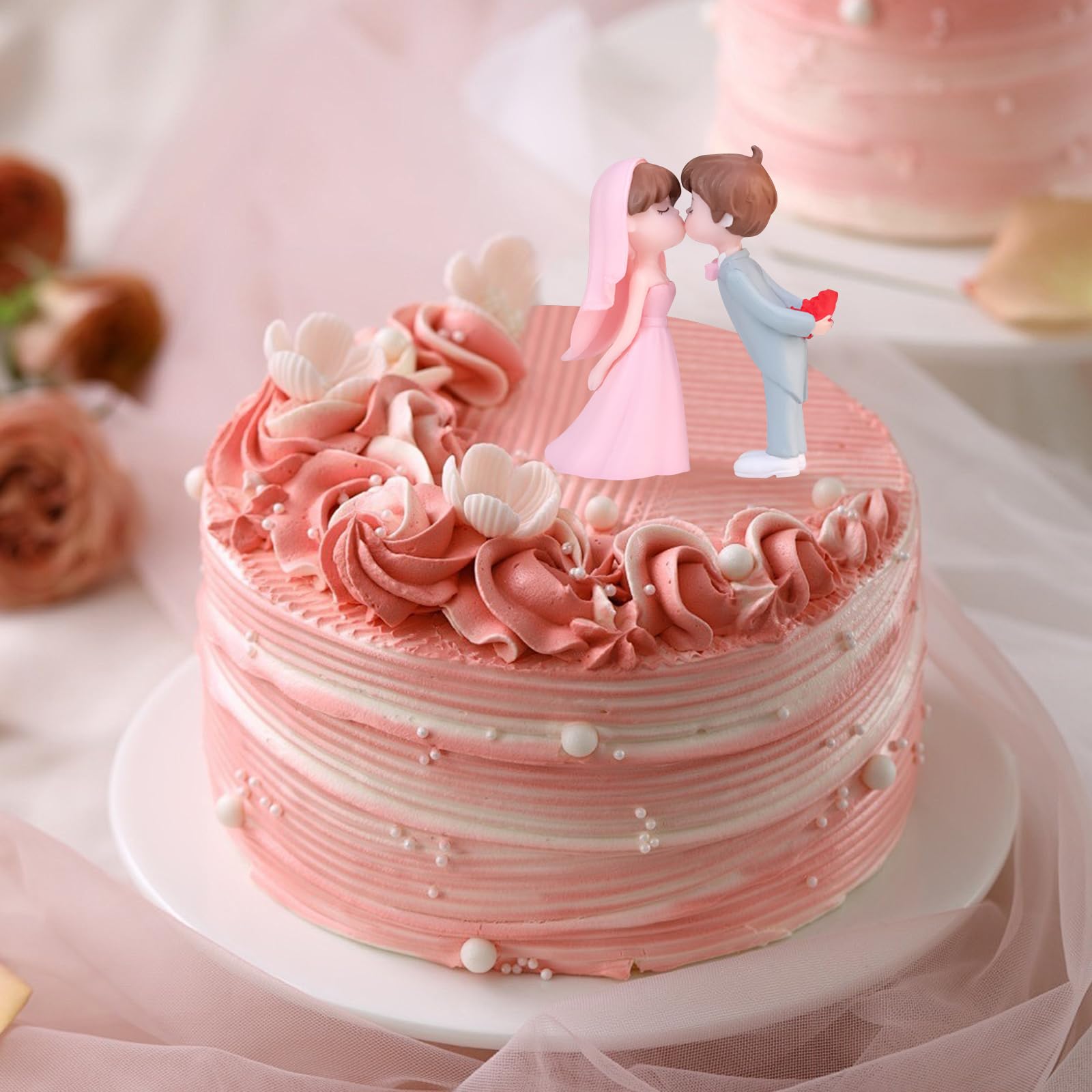 TOPPER PER TORTA per coppia di sposi e sposi in resina per festa di matrimonio EUR 17,01