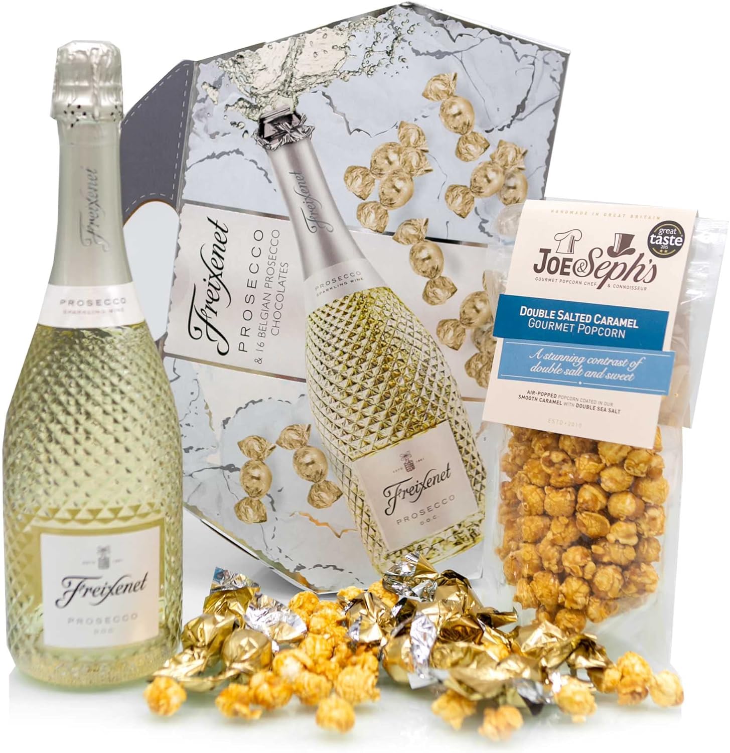 Prosecco popcorn and chocolate gift set prosecco joe and seph’s