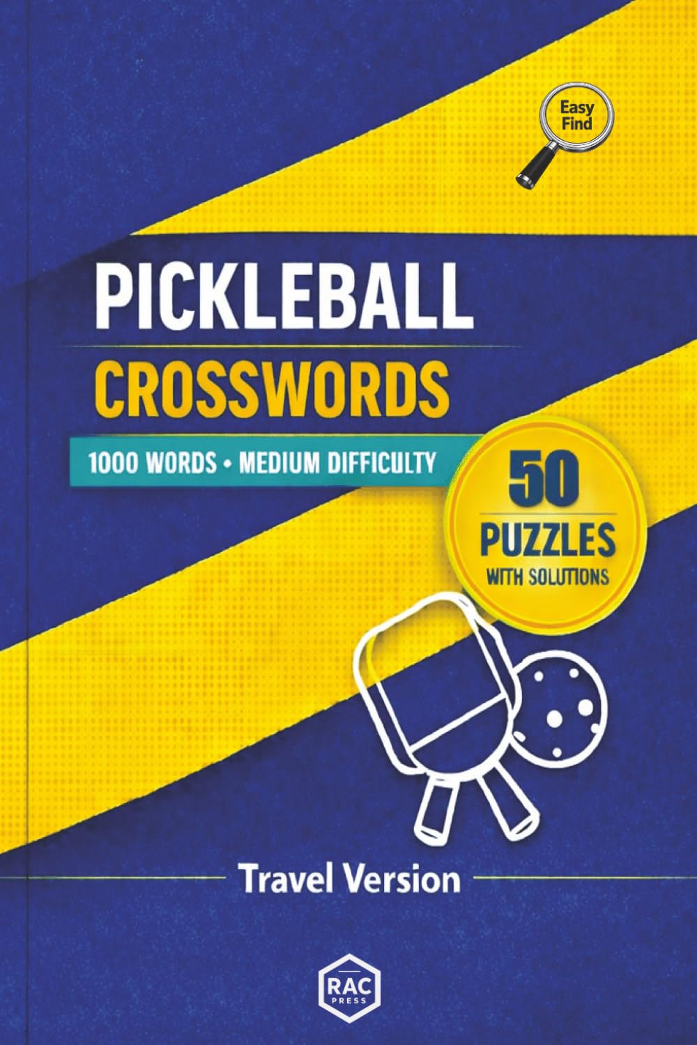 Pickleball Crossword Puzzles, Medium Difficulty: Includes 50 themed puzzles and interesting trivia facts (Sport Related Puzzles)