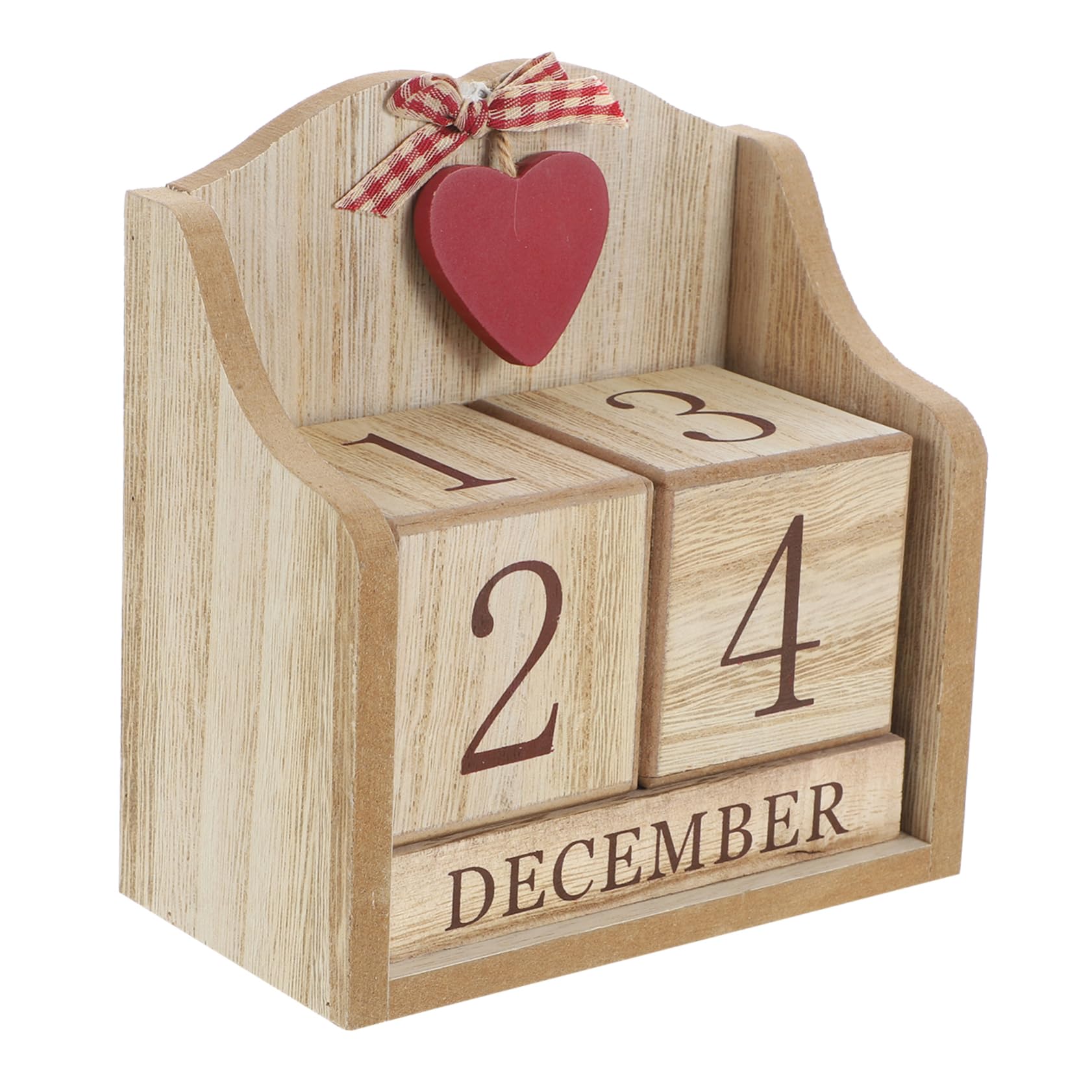 VILLCASE Calendario Da Tavolo Con Data Perenne in Legno Da 2 Pezzi Per Ufficio Studio E Casa Senza Batteria Richiesta