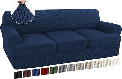 Turquoize 4 Piece T Cushion Sofa Slipcovers Stretch Couch Cover