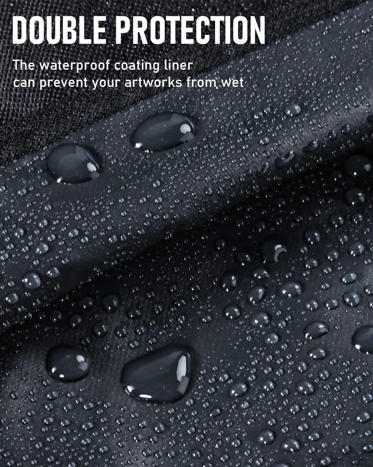 Nicpro Light Weight Art Portfolio Bag, 32 x 42 Extra Large Art Portfolio Case with Detachable Shoulder Strap, Leather Corners, Carrying Storage Case for Artwork, Canvas, Poster, Sketching, and Drawing - Image 6