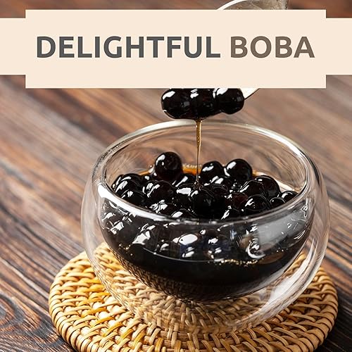 Miniatura 6 de US Boba Co Perlas de Tapioca Sin Azúcar, Fáciles de Cocinar, Bolas de Tapioca Boba para Té con Leche, Café y Cobertura de Postre, Hecho Fresco en