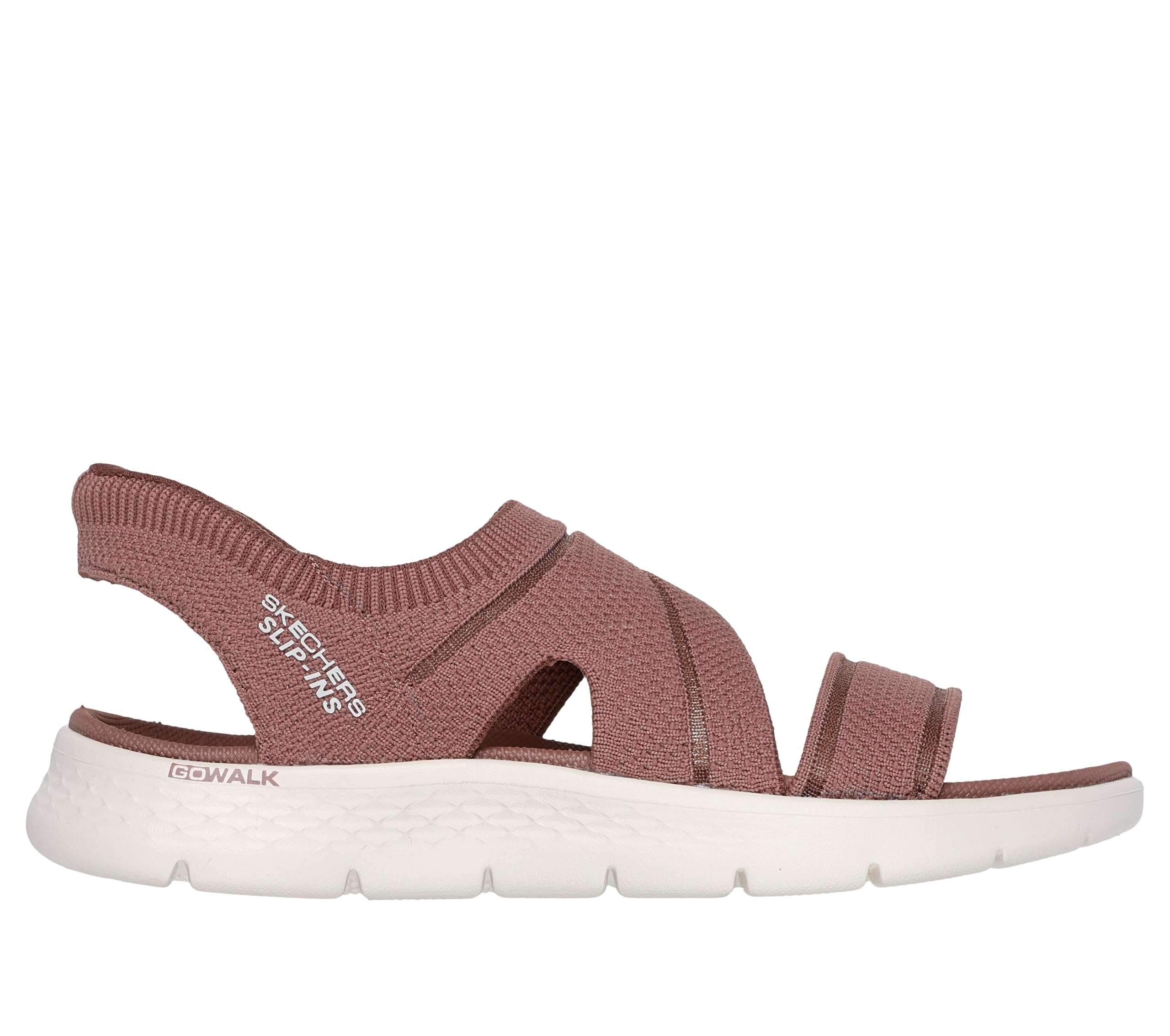 Skechers Women's Go Walk Flex Sandal Enticing Slip-In Trainers, Brown Textile, 6 UK