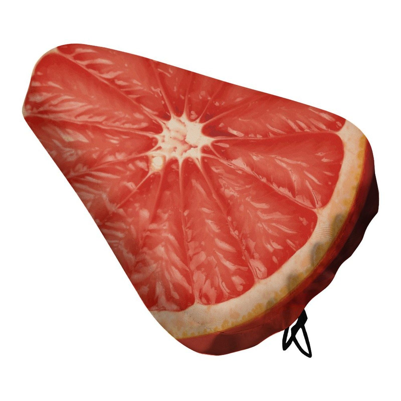Pink Ripe Grapefruit Slice Bike Seat Cover Waterproof Bicycle Seat Cover Rainproof Bike Saddle Cushion Covers Protector with Drawstring Washable Bike Saddle Cover for Women Men City/Mountain