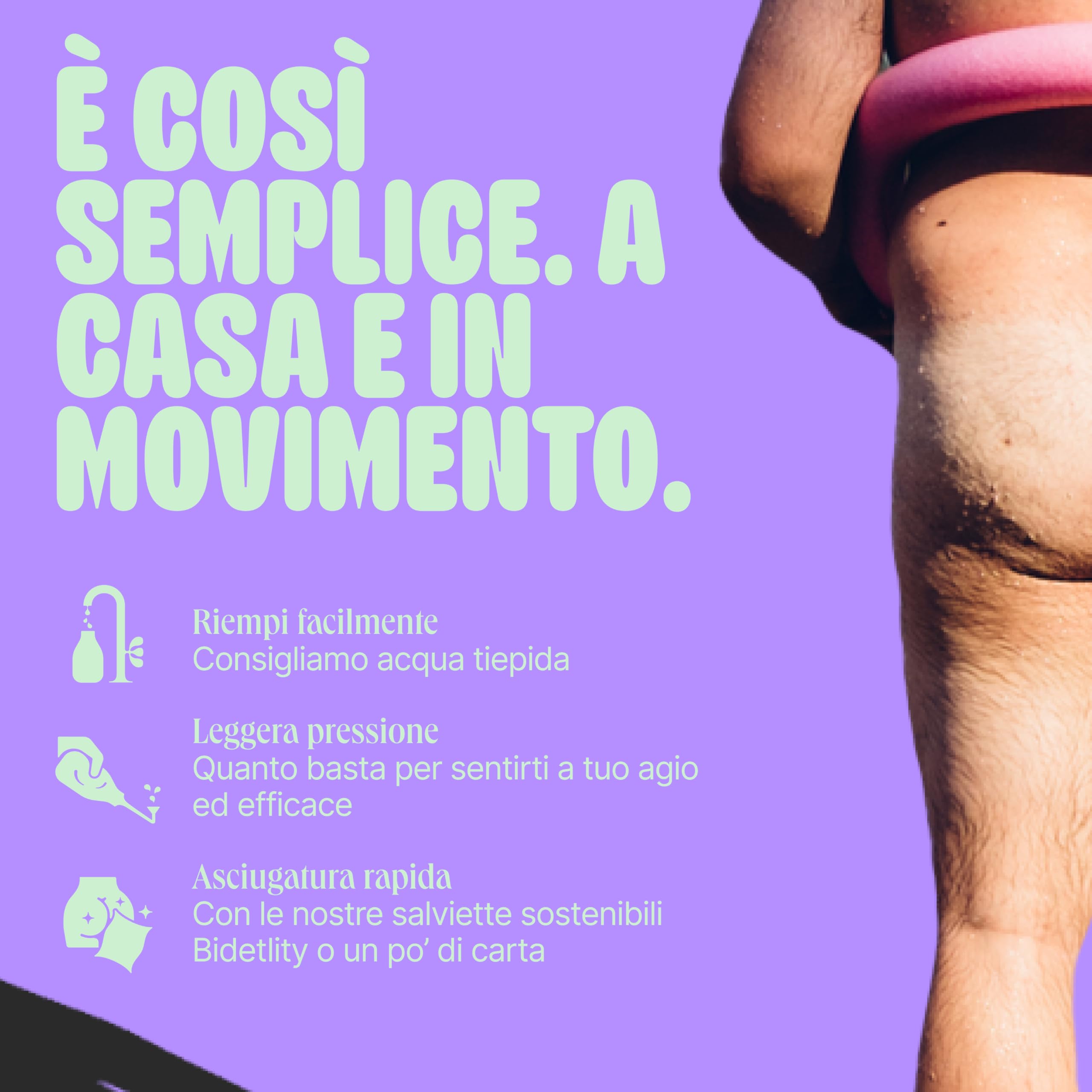 Doccia Intima 3.0 – Bidet da Viaggio Mobile, Doccia Intima Sostenibile, Nuovo Soffione, Risparmia Carta Igienica, Borsa Inclusa, Senza BPA