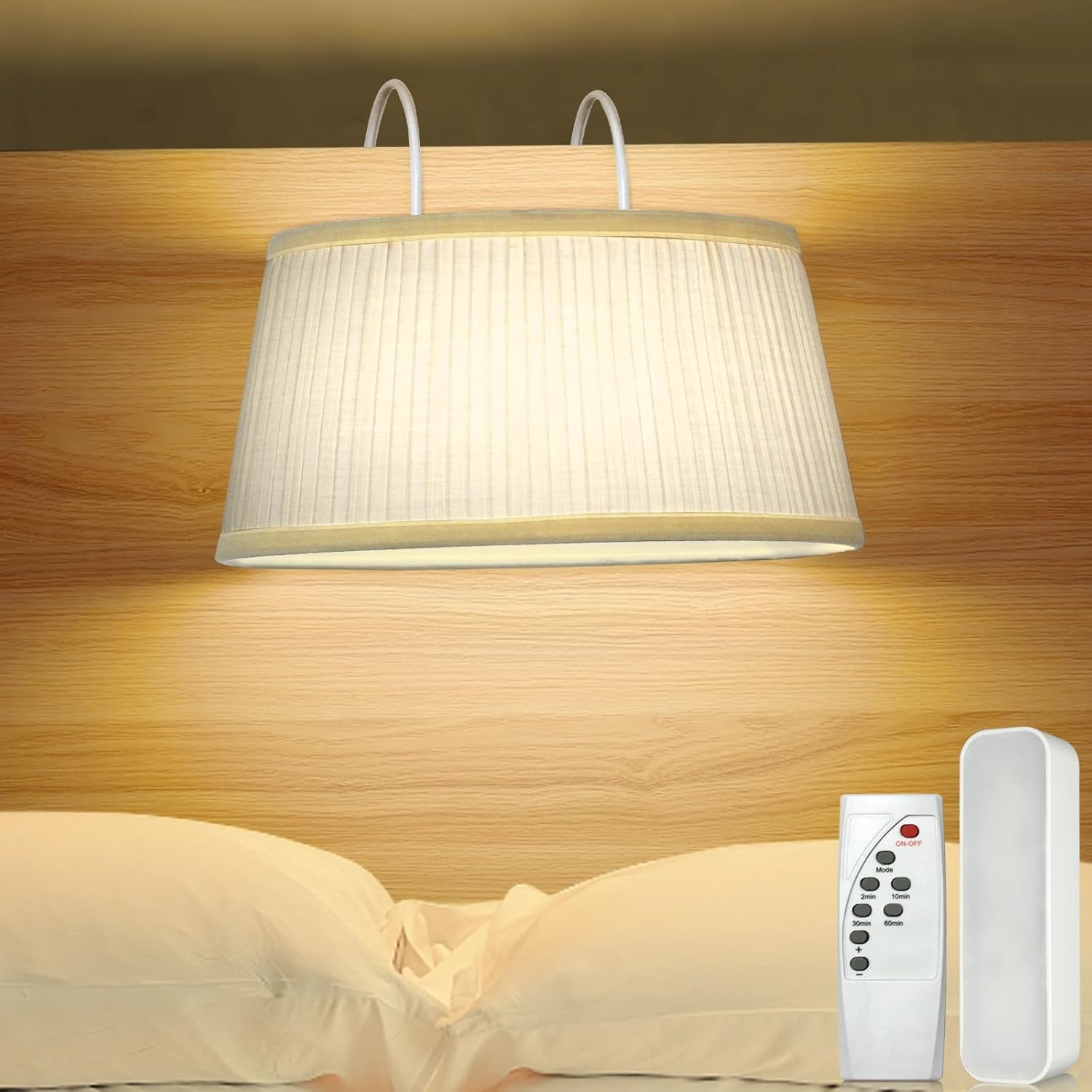 FINCMY Bed Reading Light, Eye Caring Headboard Reading Light with