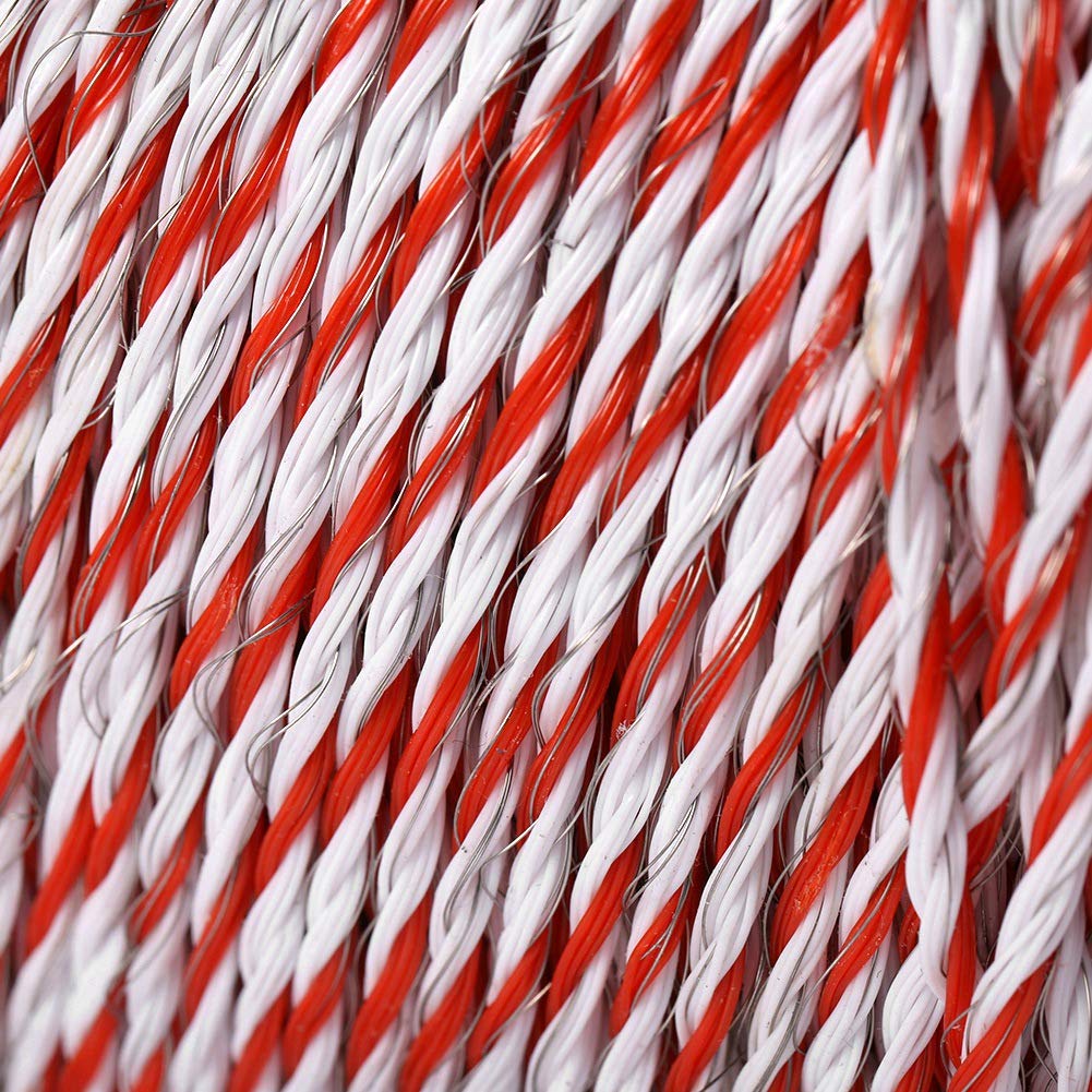 500m Cuerda para Cerca Eléctrica, Cable Pastor Electrico para Ganado de Acero Inoxidable Cercas Electricas para Ganado, Cerca de Alambre para Ganado, Accesorios para Caballos, Ganado Vacuno, Ovejas