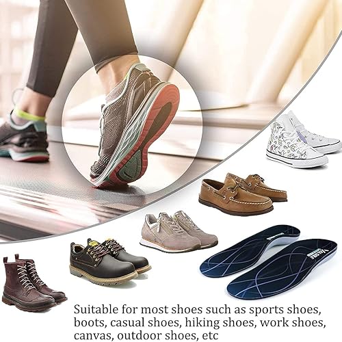 Miniatura 5 de VALSOLE Plantillas ortopédicas para zapatos para fascitis plantar, plantillas atléticas para correr para mujeres y hombres, plantillas de gel