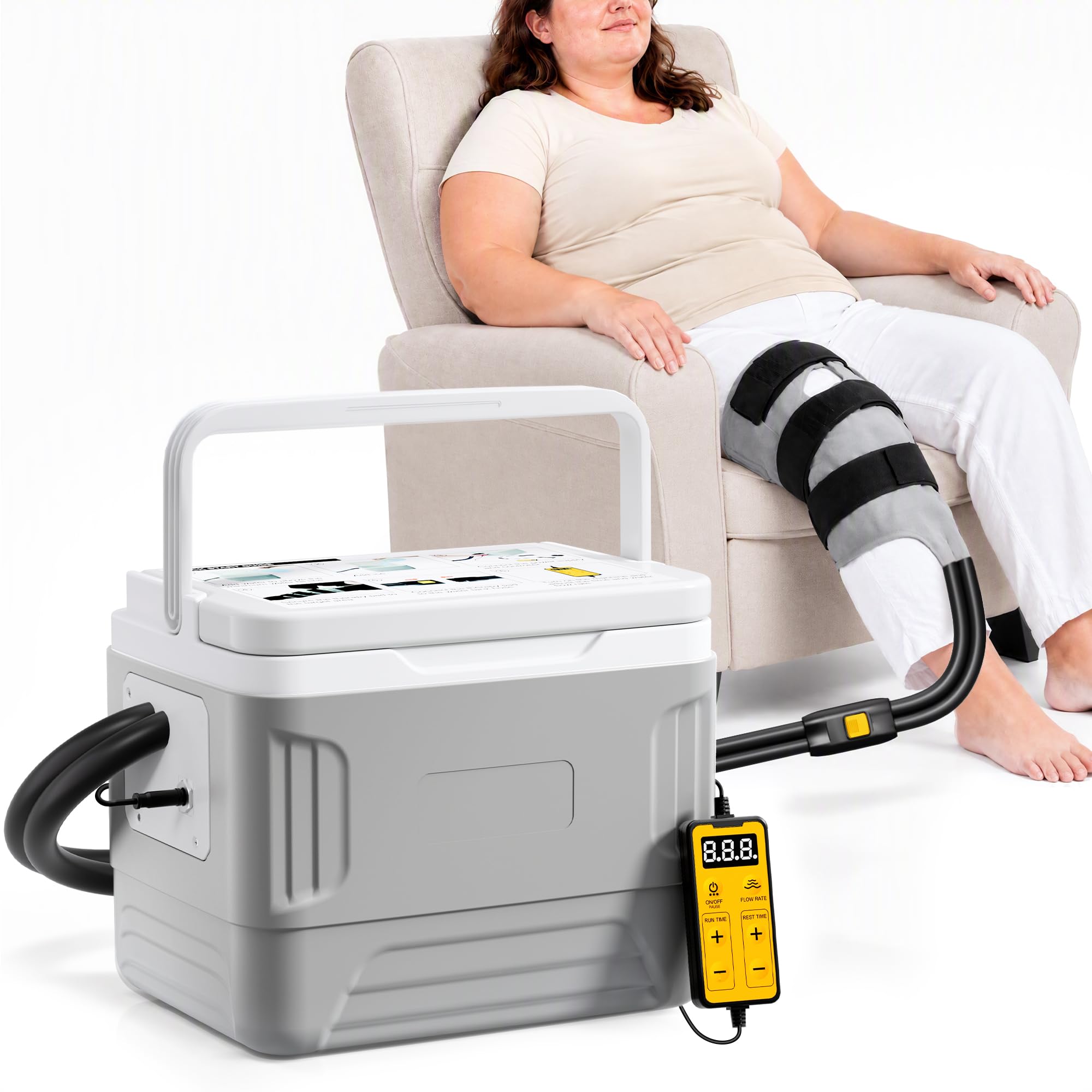 View 1 of SavvyBloom Cold Therapy Machine for Knee Surgery Recovery