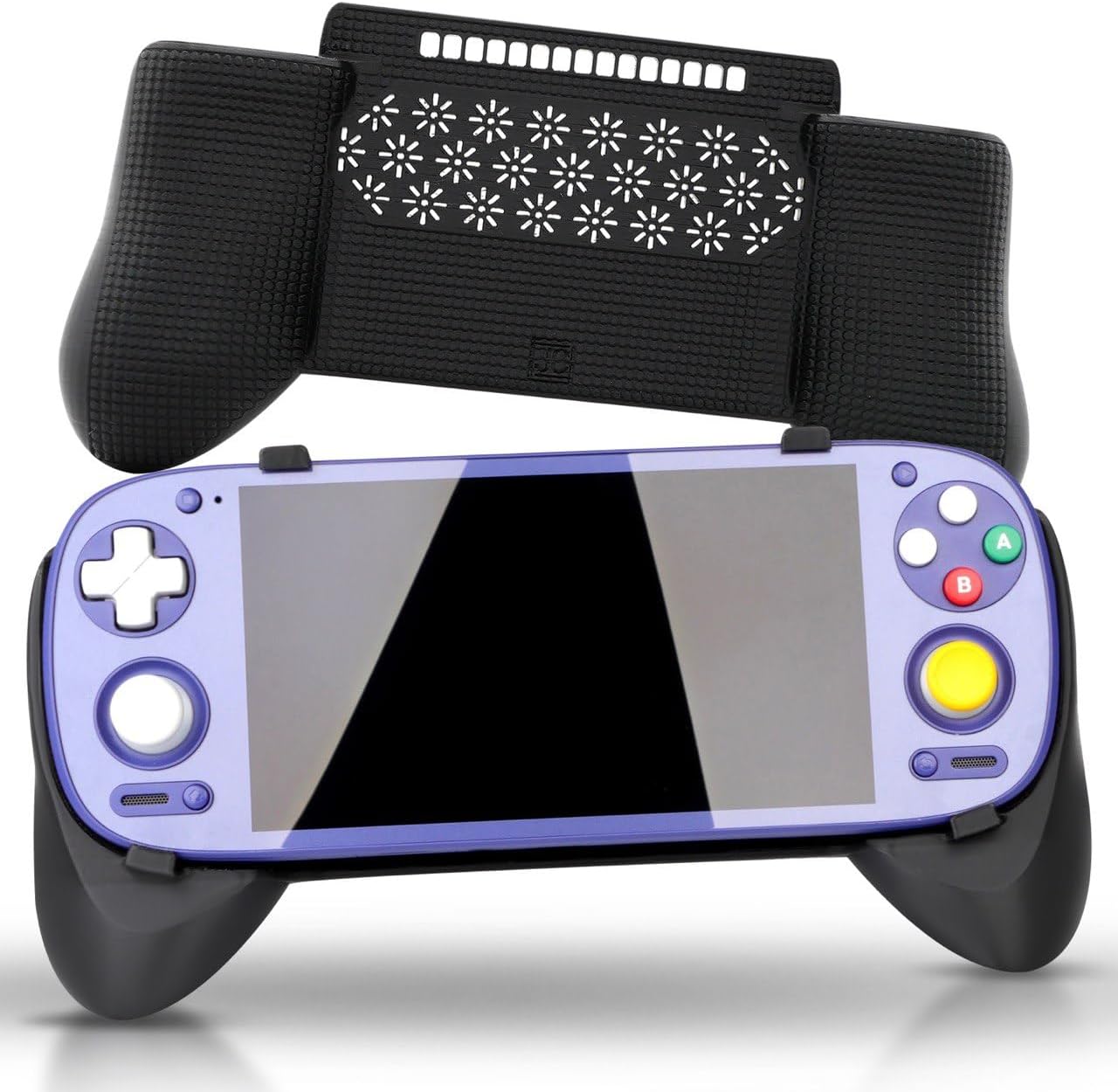 Felt Grip 2-in-1 for Retroid Pocket 5 & G2 Black Reversible Screen Cover & Thick Comfort Grip Case with Felt Wrap Ergonomic RP 5 G2 Handheld 2n1 Deluxe from JCSFY Official