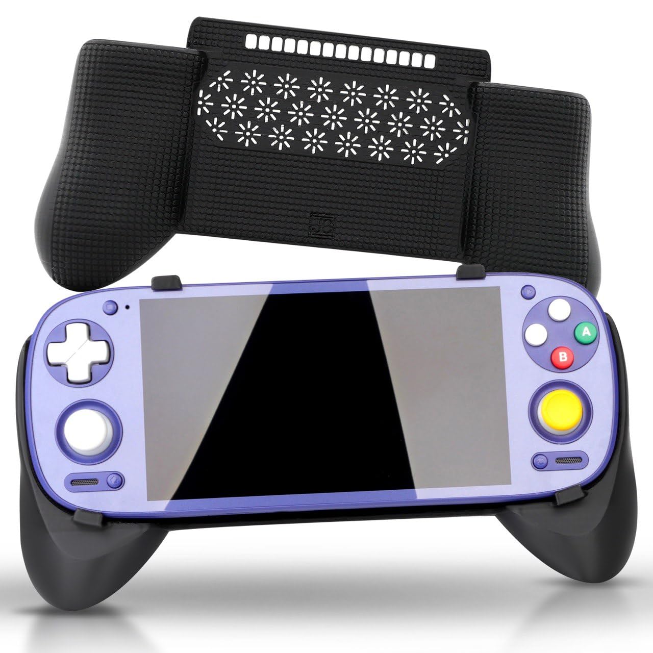 Felt Grip 2-in-1 for Retroid Pocket 5 & G2 Black Reversible Screen Cover & Thick Comfort Grip Case with Felt Wrap Ergonomic RP 5 G2 Handheld 2n1 Deluxe from JCSFY Official