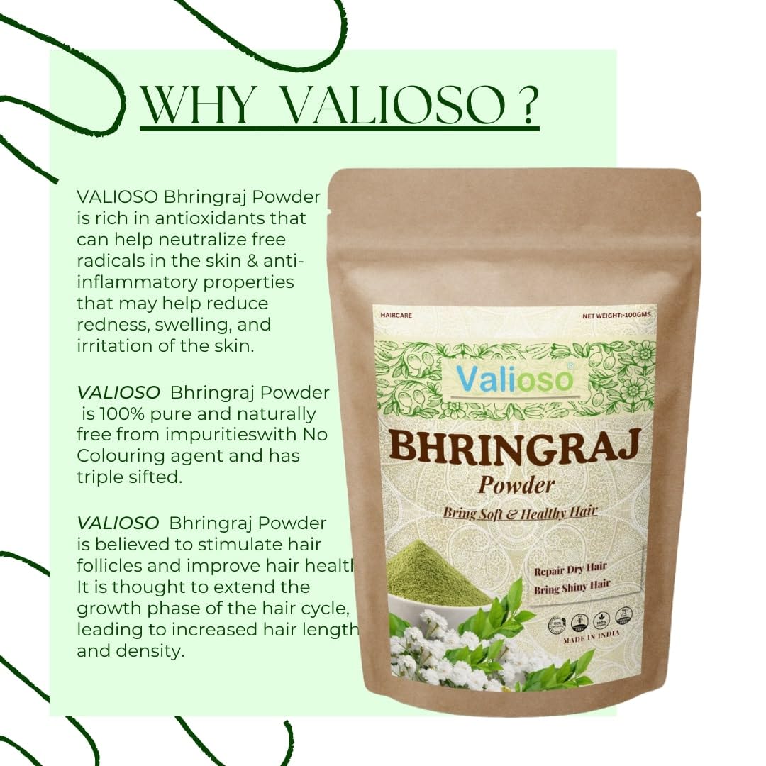 Valioso Bhringraj Powder for Hair Growth (100 Grams) 3