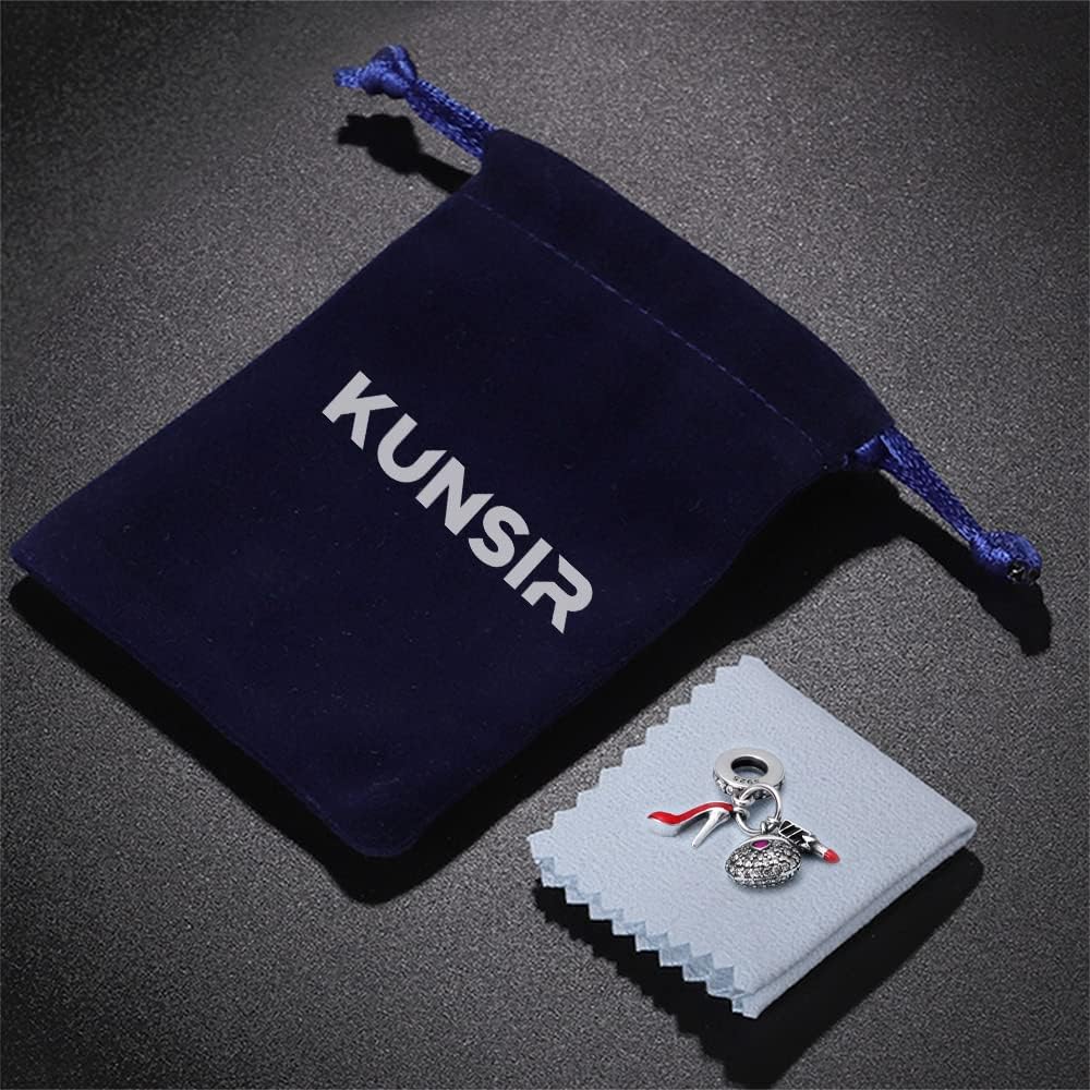 KUNSIR Charms Beads fits Pandora Charm bracelets for Woman 925 Sterling Silver Dangle Pendant Bead Jewelry Beads Gifts Happy Birthday Charms for Women Bracelet&Necklace - Image 5