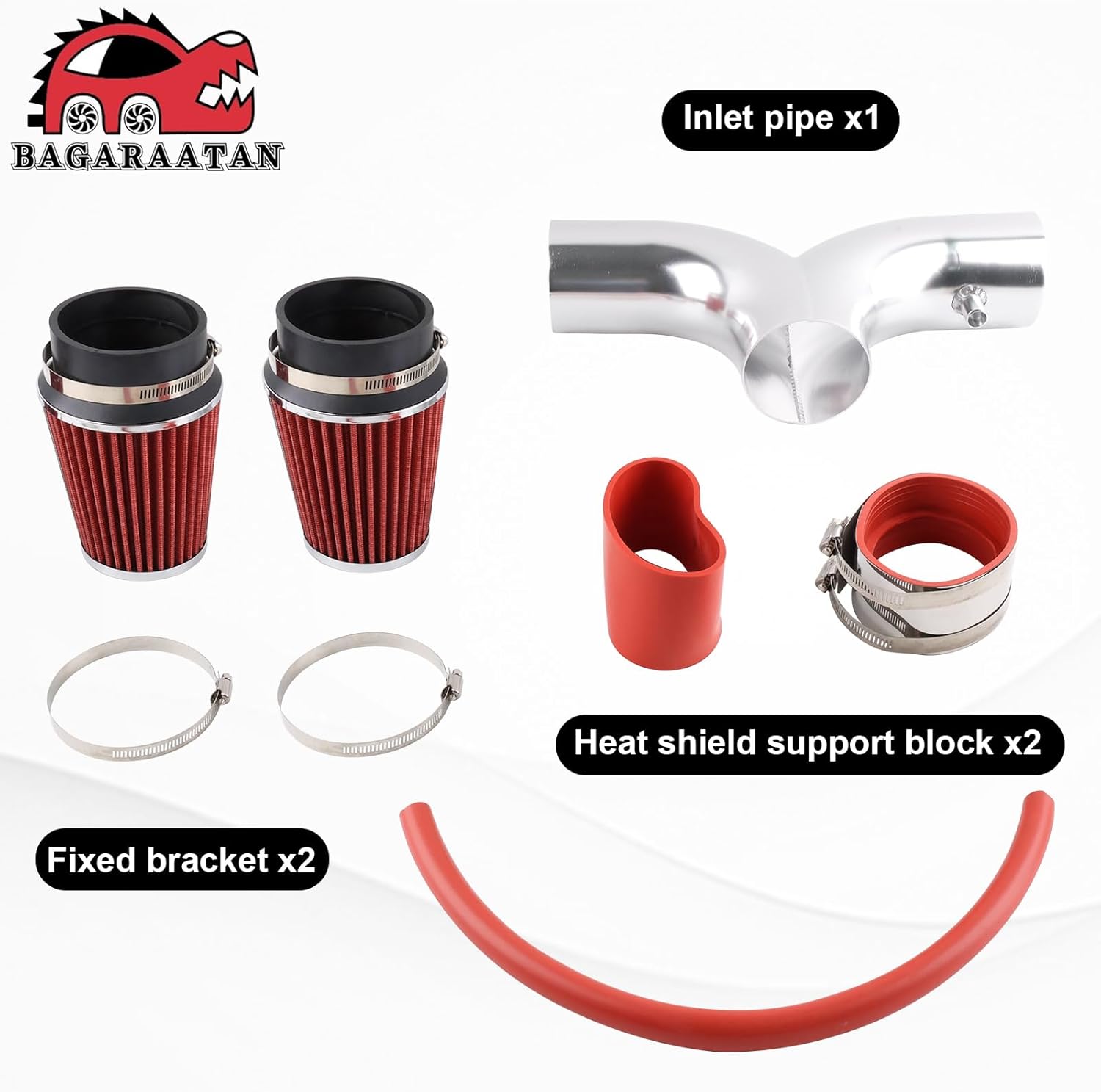 Dual Twin Ram Cold Air Intake System Compatible With 01-04 Chevy Corvette C5 5.7L V8