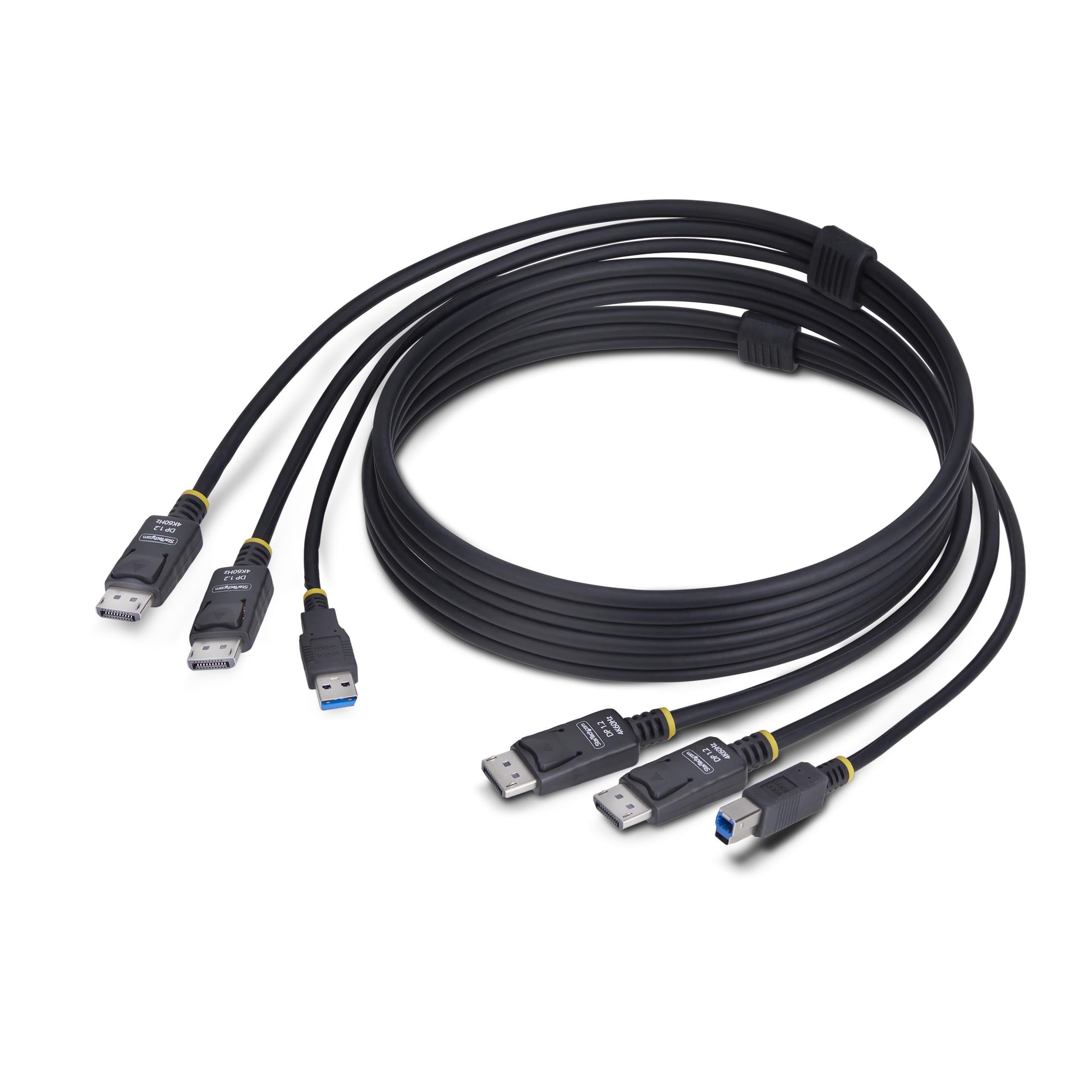 Startech.com 6Ft (1.8M) Dual-Displayport And Usb 5Gbps Kvm Cable. 4K 6
