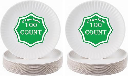 Miniatura 8 de Perfect Stix Plato de papel de 6 pulgadas, color blanco, paquete de 100 platos.