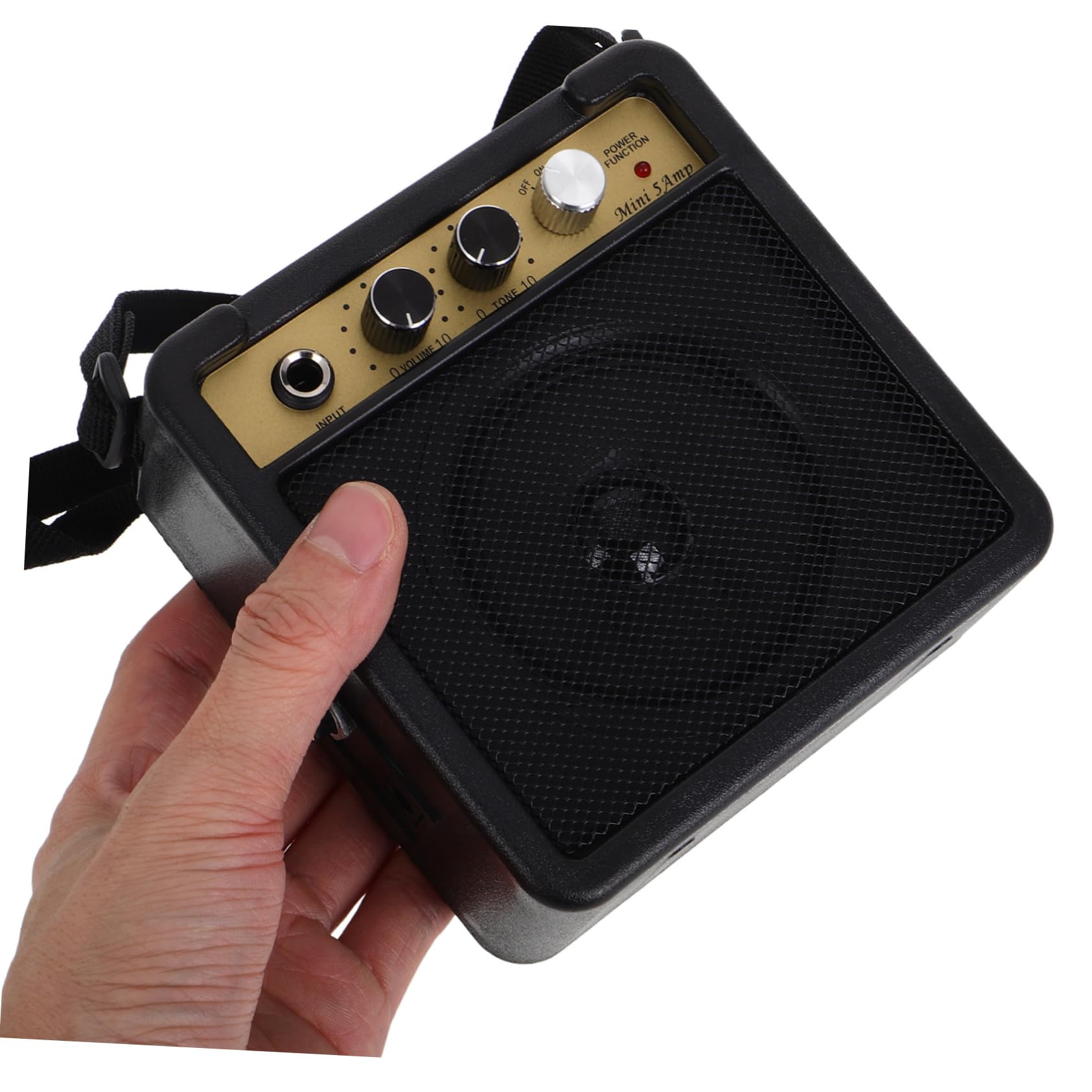 Mini Amplificatore per Chitarra Elettrica 5w, Nero | Struttura Robusta, Suono ad Alta Fedeltà, Plastica e Metallo, senza Batteria
