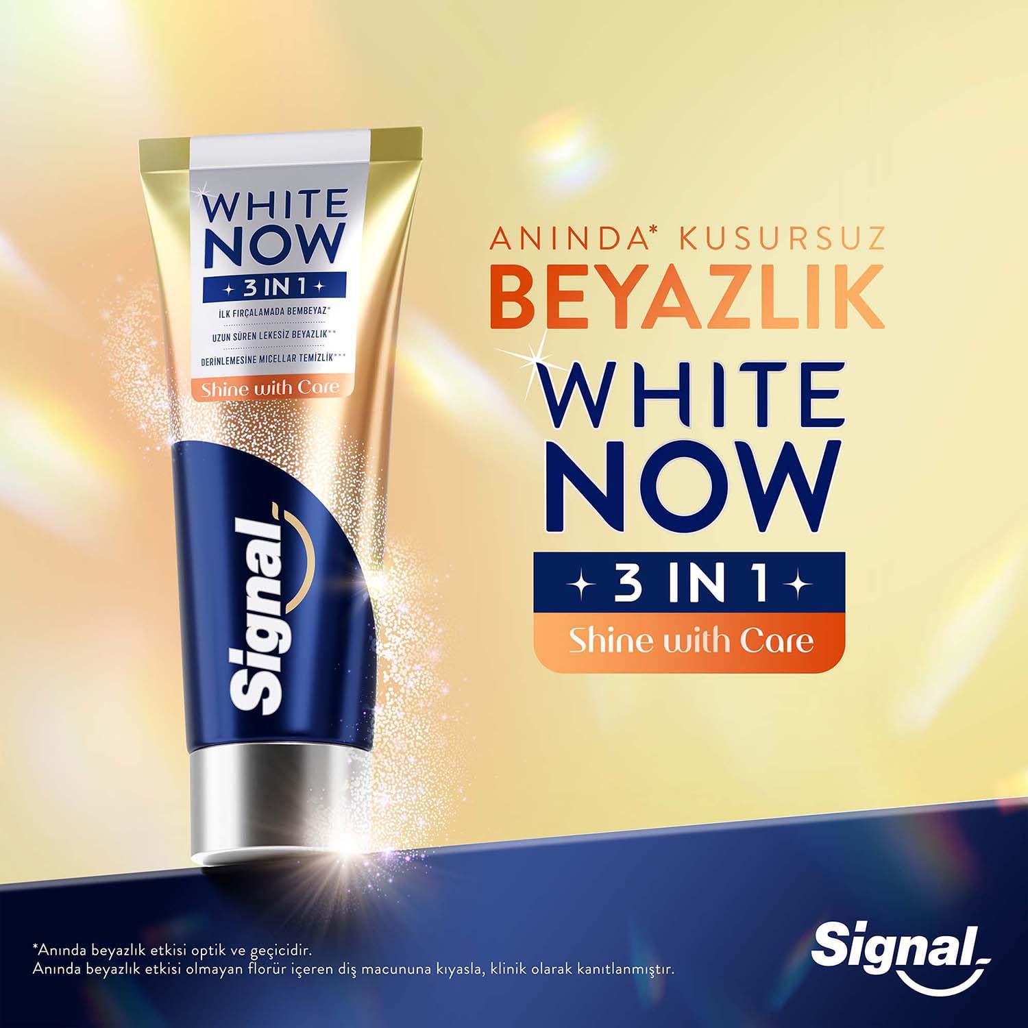 Signal White Now 3in1 Shine with Care Diş Macunu (2 paketi)