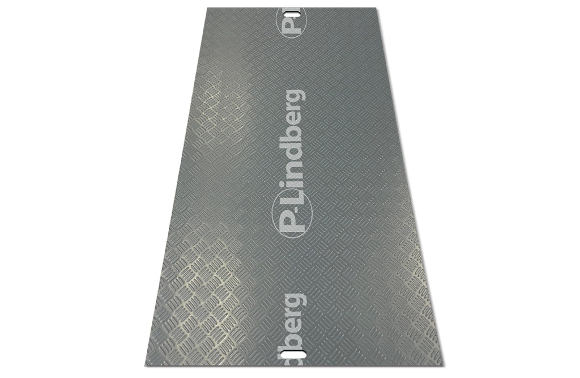P. Lindberg Bodenschutzmatten, Belastbarkeit 10t, 240×110×1 cm, 4er-Pack | Robuste Kunststoff-Straßenplatten mit Tragegriffen, rutschfeste Zugangsmatten für Bagger, Bauwesen, Einfahrten, Rasenschutz