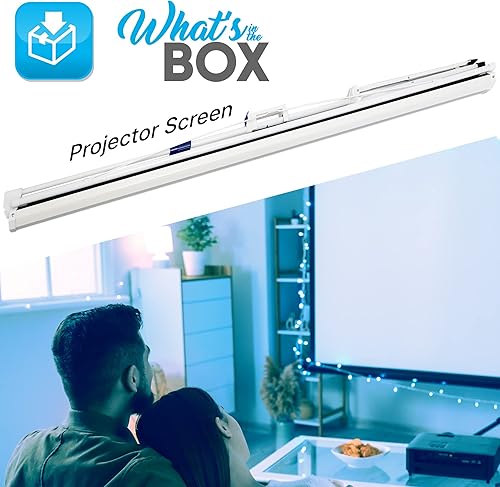 Miniatura 2 de Pyle - Pantalla de proyección universal PRJS enrollable desplegable Trípode