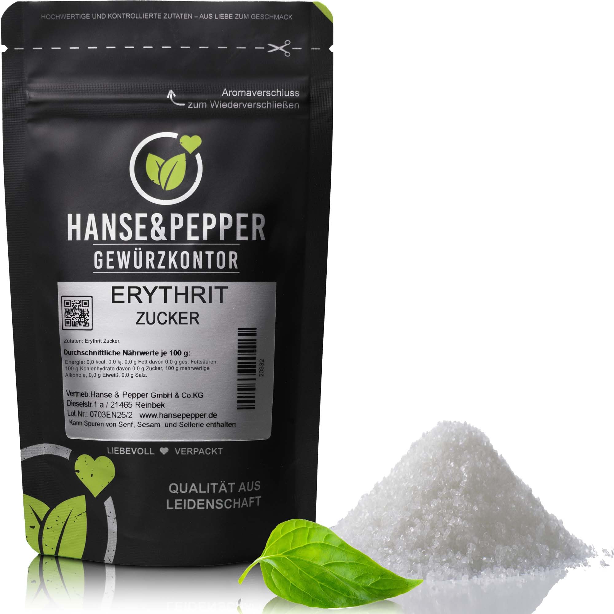 2,5kg Erythrit 100% reiner Zuckerersatz Vegan natürlich vom Hanse&Pepper