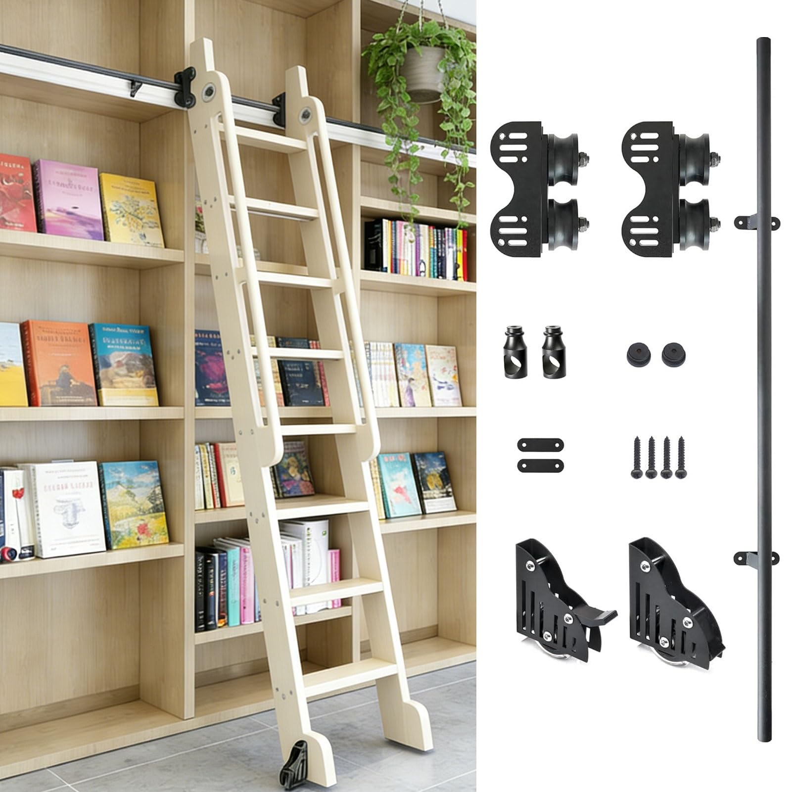 Kit quincaillerie échelle coulissante 5m pour gagner de la place dans un loft