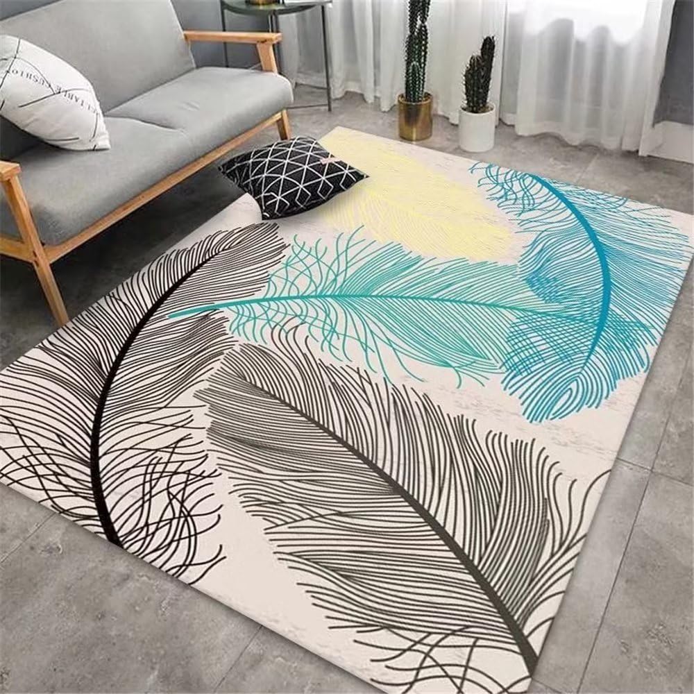 Tapis pour chien antidérapant bleu 200x300cm au design épuré et minimaliste