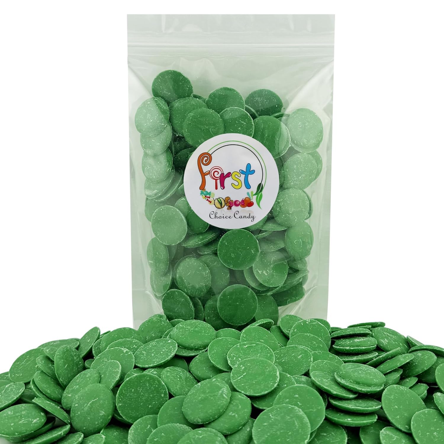 Chocolate Coating Wafers, Melting Chocolate for Baking, Multi Flavors, Assorted Colors (2 Pound, Dark Green Chocolate)